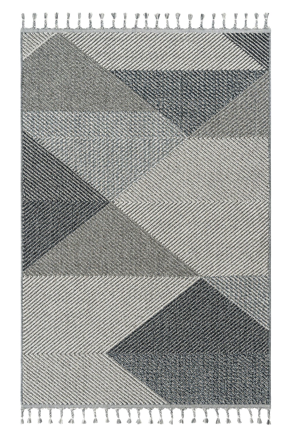 SH 08 GREY MULTY - SOHO - Hav Toz Vermez Hasır Dokuma Modern Makine Halısı