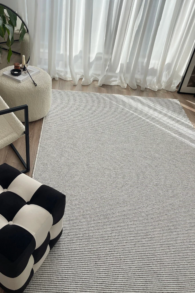 Apex Sura 7411 Gri - Modern Yıkanabilir Makine Halısı