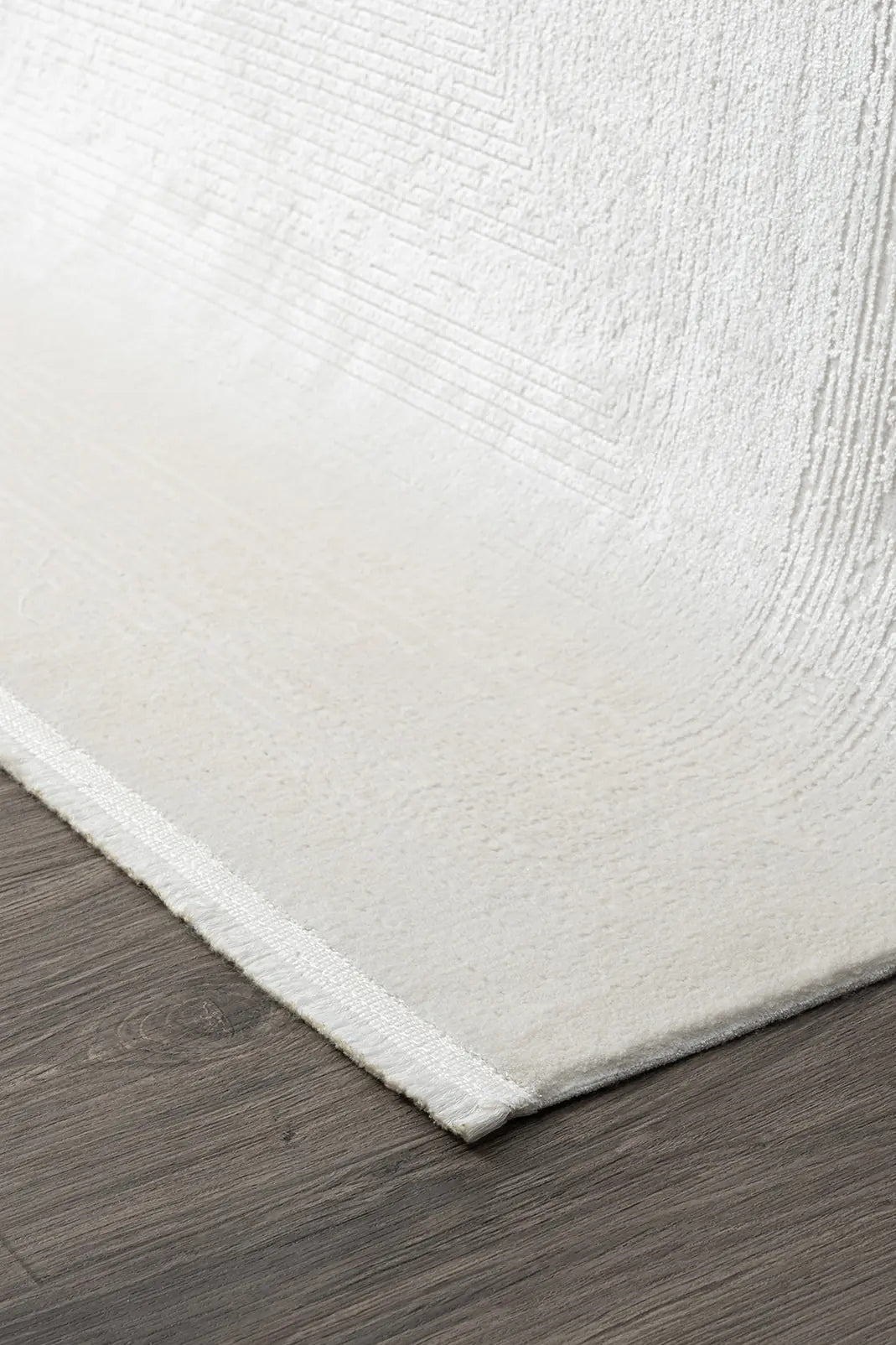 Koza Lara A0335A Krem Modern Yumuşak Dokulu Minimalist Parlak Viskon Salon ve Oturma Odası Halısı