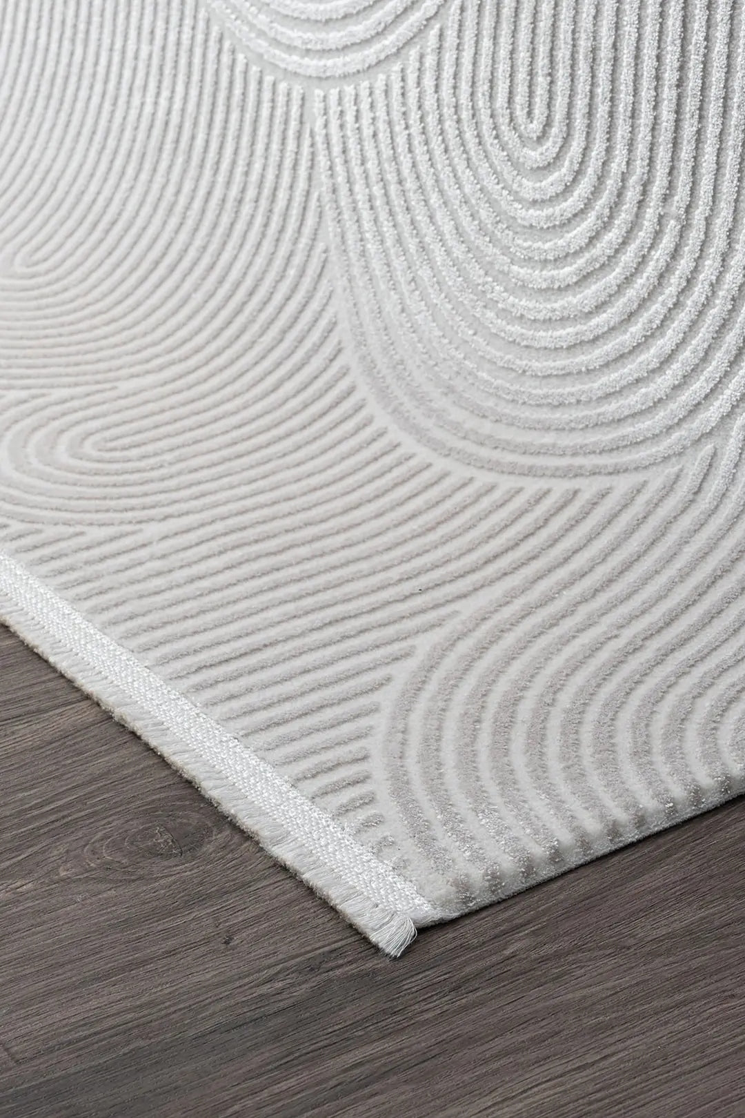 Koza Lara A0336B Gri Modern Yumuşak Dokulu Minimalist Parlak Viskon Salon ve Oturma Odası Halısı