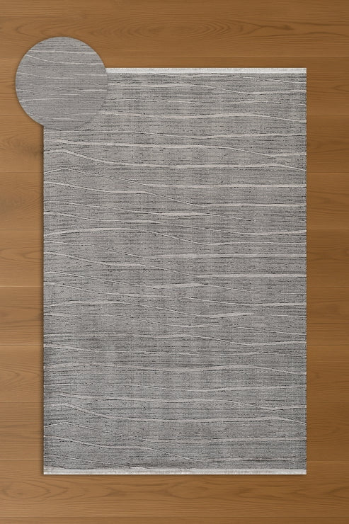 Arbel Rovena EI04B Antrasit Modern Salon ve Oturma Odası Halısı