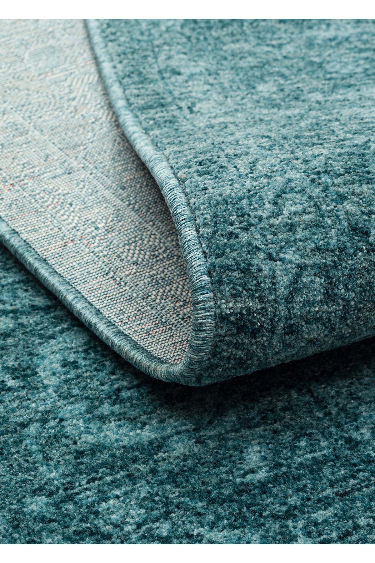 Shiraz SHR 03 Turquoise - Vintage Eskitme Desenli Modern Yumuşak Dokulu Makine Halı