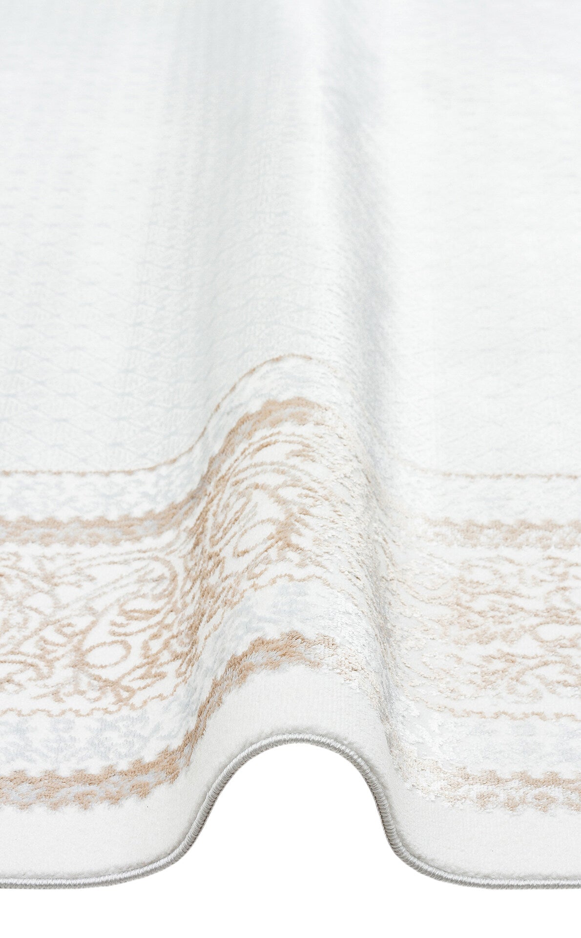 ST 102 BEIGE XW - SATEEN - Hav Toz Vermez Yıkanabilir Kaymaz İnce Dokuma Modern Halı