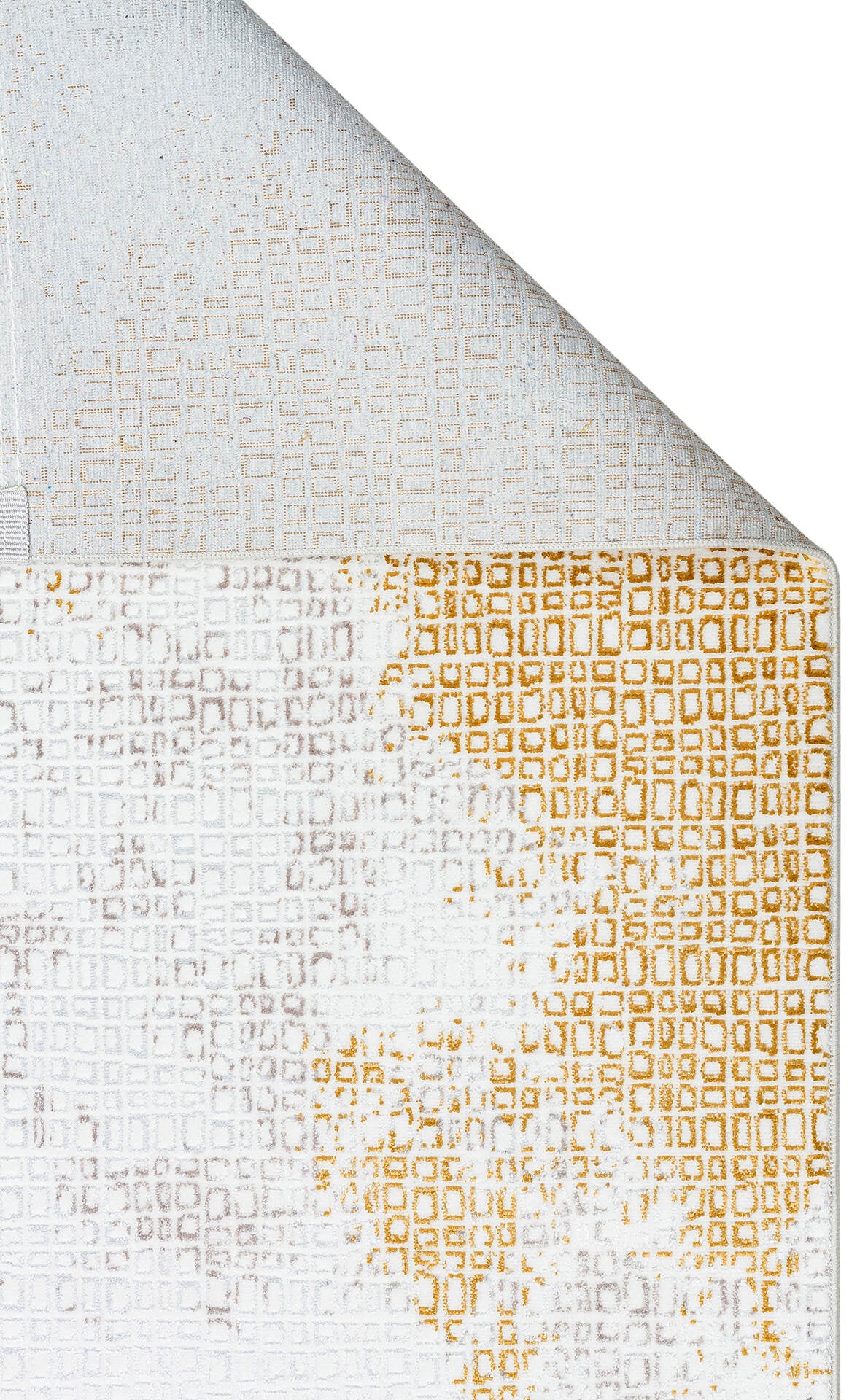 ST 108 CREAM GOLD - SATEEN - Yıkanabilir Kaymaz Tabanlı Hav Vermez Sık Dokuma Modern Halı