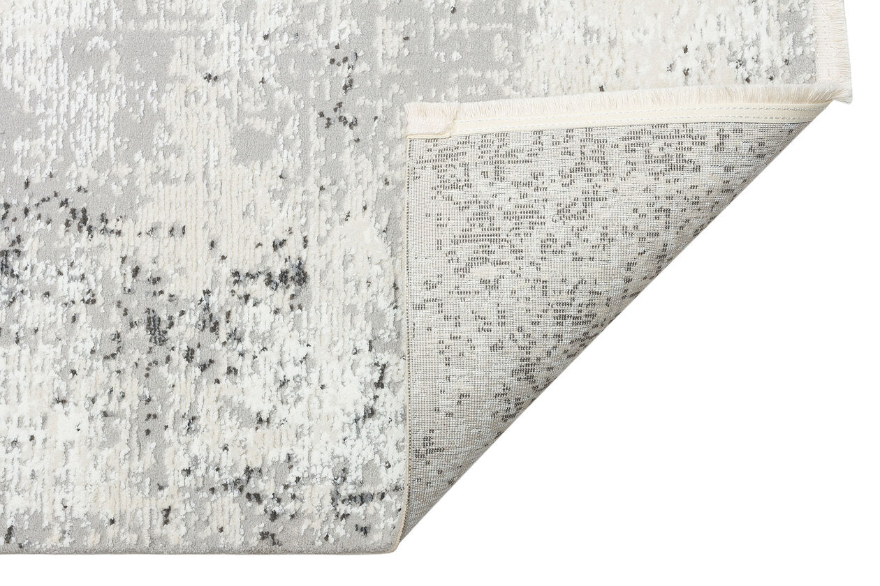 LGS 05 CREAM GREY XW - LAGOS XW - Hav Toz Vermez Eskitme Desenli Modern Makine Halısı