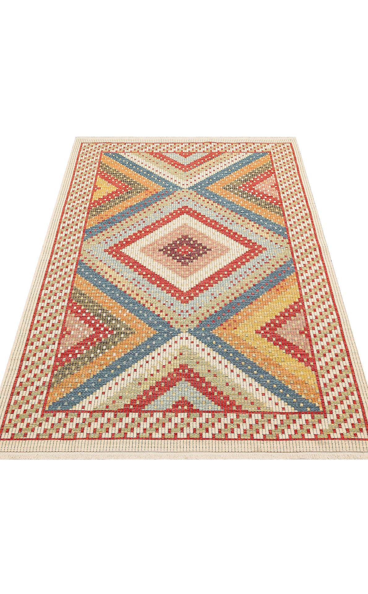 Nomad NMD 10 Kırmızı - Çift Taraflı Yıkanabilir Kilim | Otantik Kilim