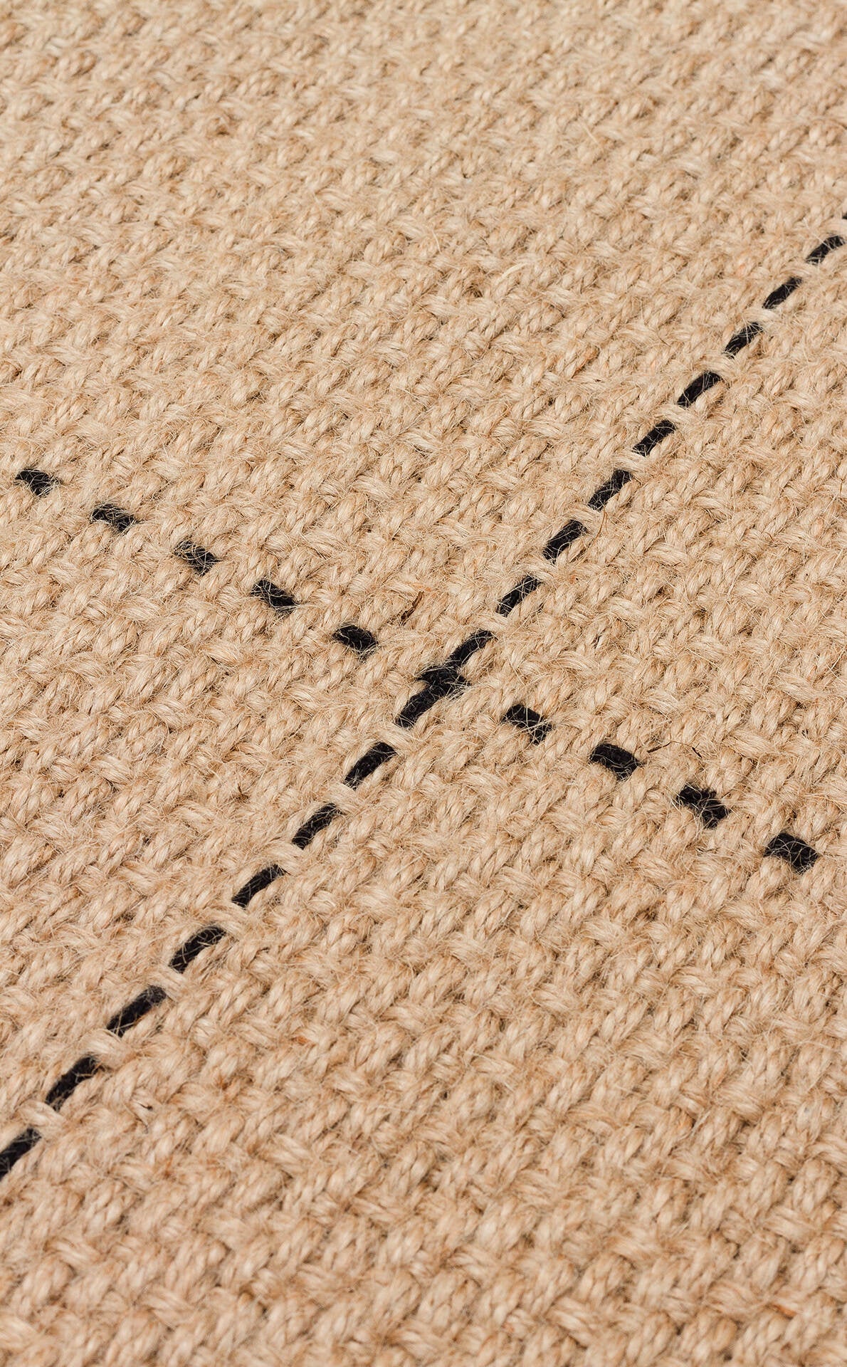 DLH 01 BLACK - DELHİ - Jüt ve Pamuk ile Üretilen Çift Taraflı Modern Kilim