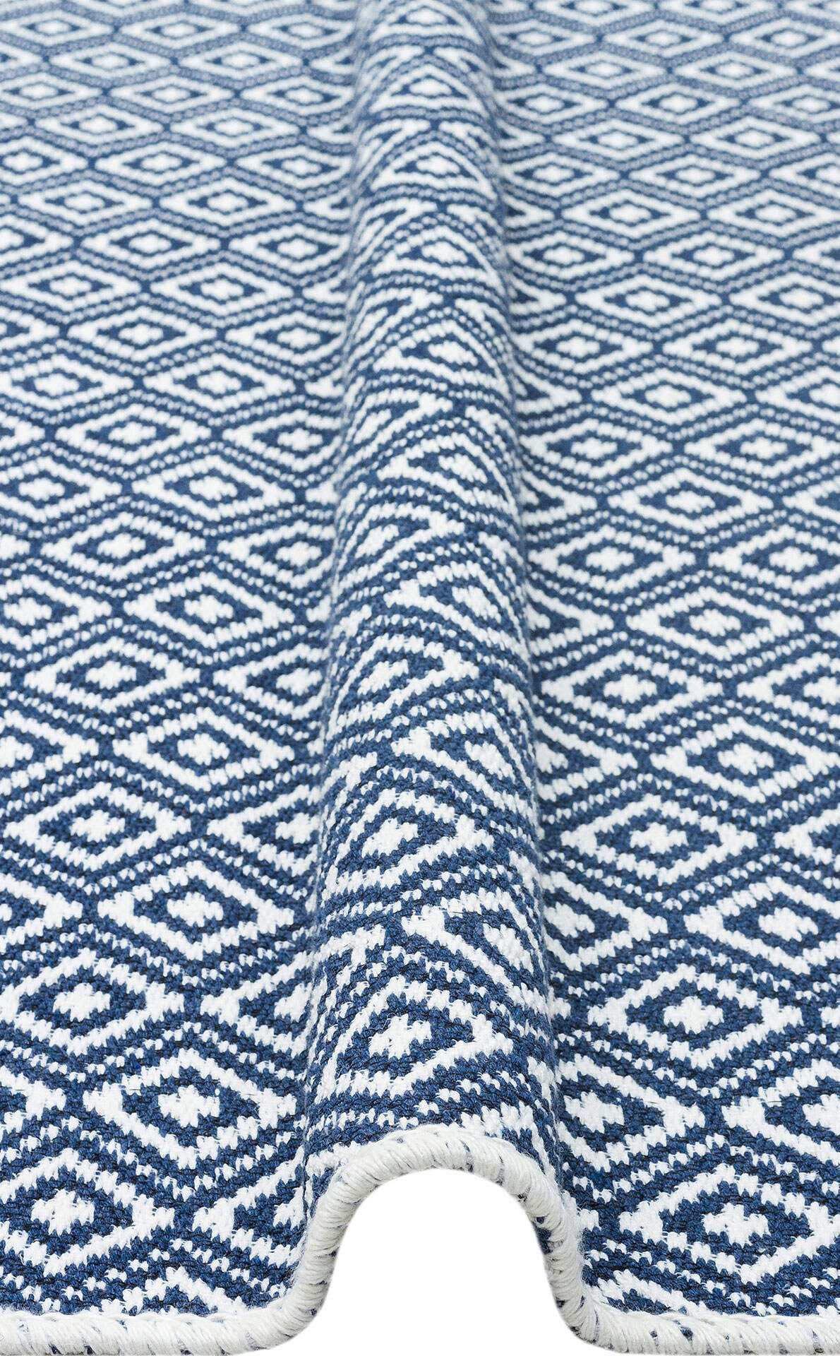 Arya AR 26 Lacivert Bej - Yıkanabilir Çift Taraflı Modern Dokuma Kilim