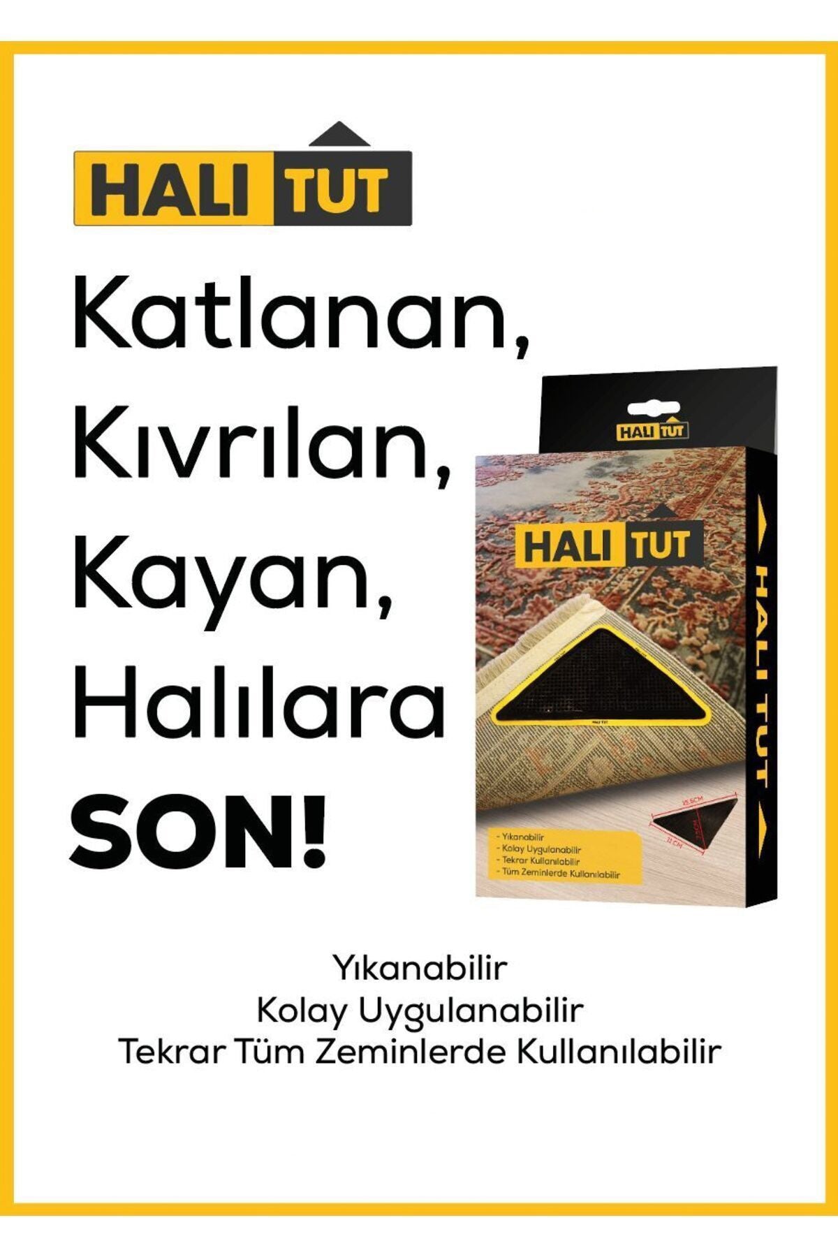 Halı Kaydırmaz Ped Halı Tut Kayma Önleyici Tutucu Bant Halı Tutma Kilim Paspas Zemin Sabitleyici