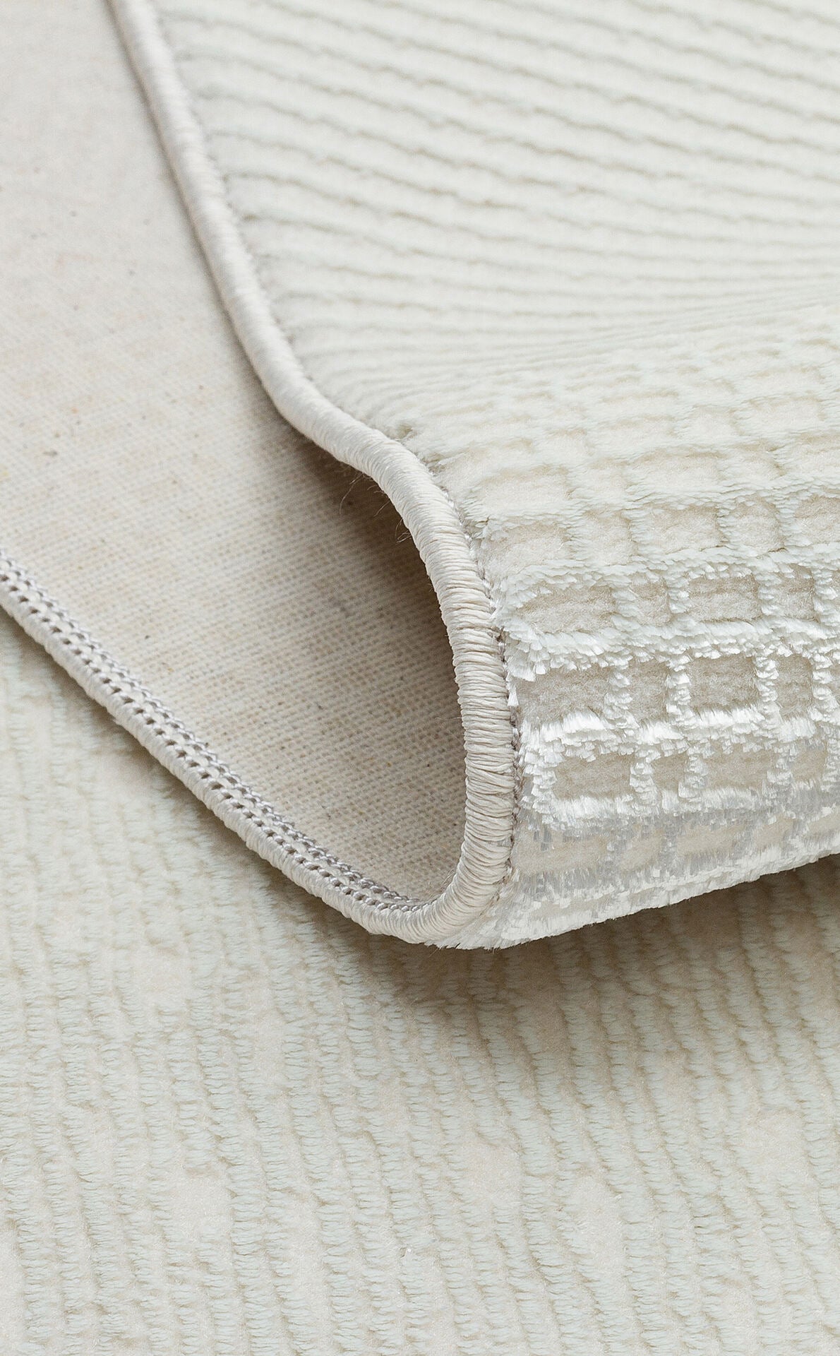 ST LUX 02 CREAM - SATEEN LUX - Hav Toz Vermez Modern Halı