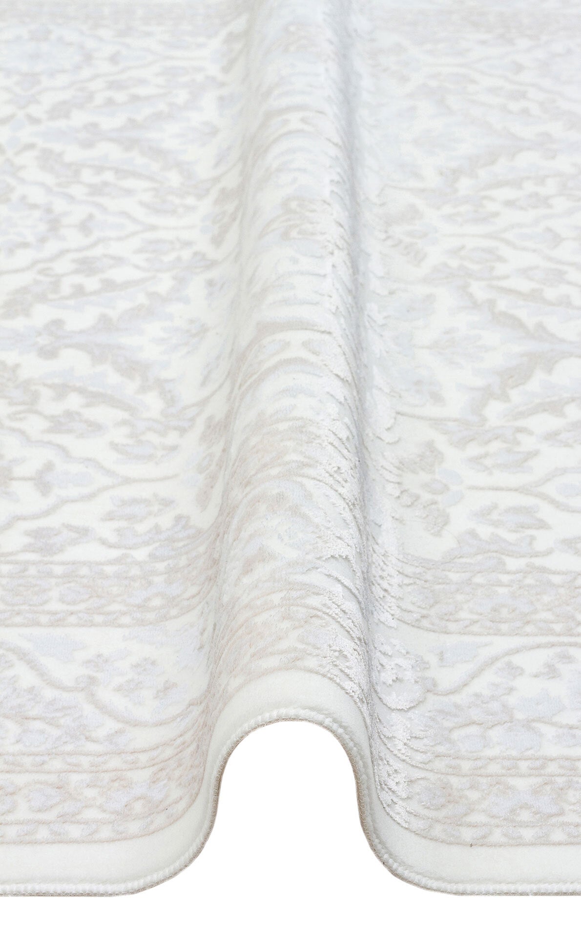 ST 19 WHITE XW - SATEEN - Hav Toz Vermez Yıkanabilir Kaymaz İnce Dokuma Modern Halı