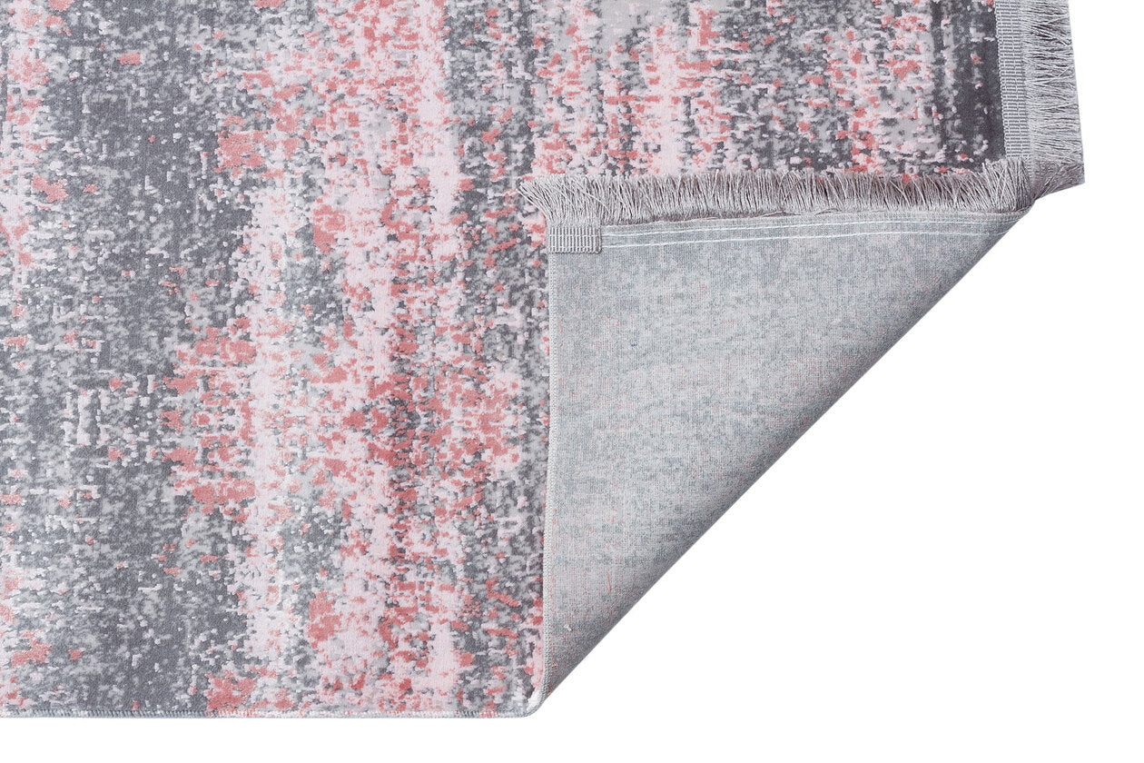 ST 01 PINK XW - SATEEN - Hav Toz Vermez Yıkanabilir Kaymaz İnce Dokuma Modern Halı