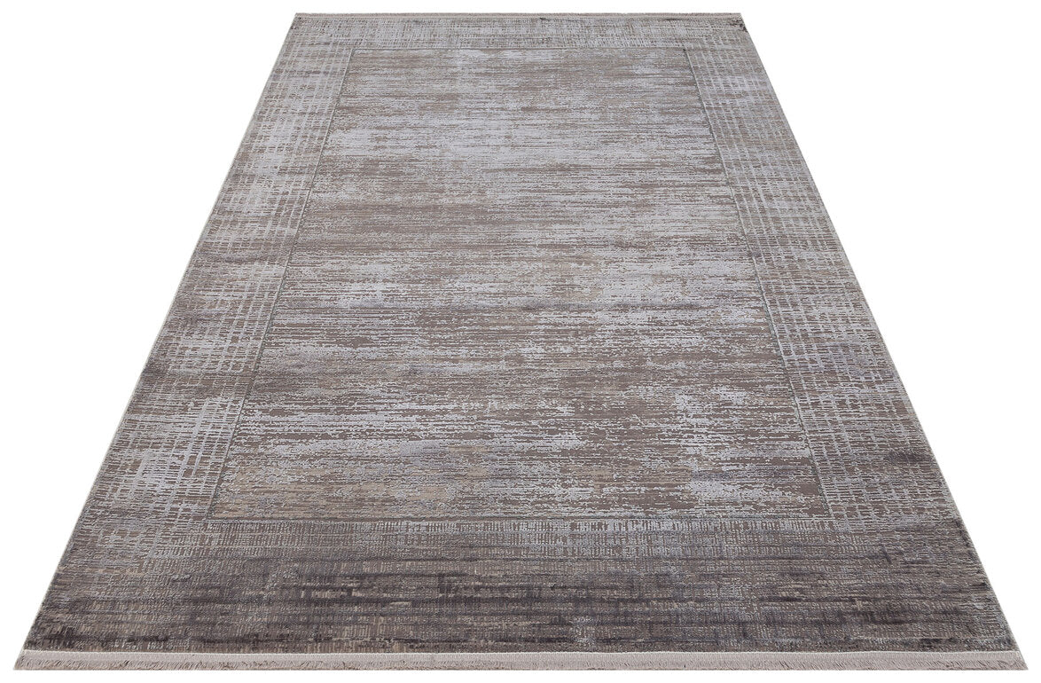 FRESCO DYED FSD 02 Gri - Eskitme Dokulu Işıltılı Salon Halısı