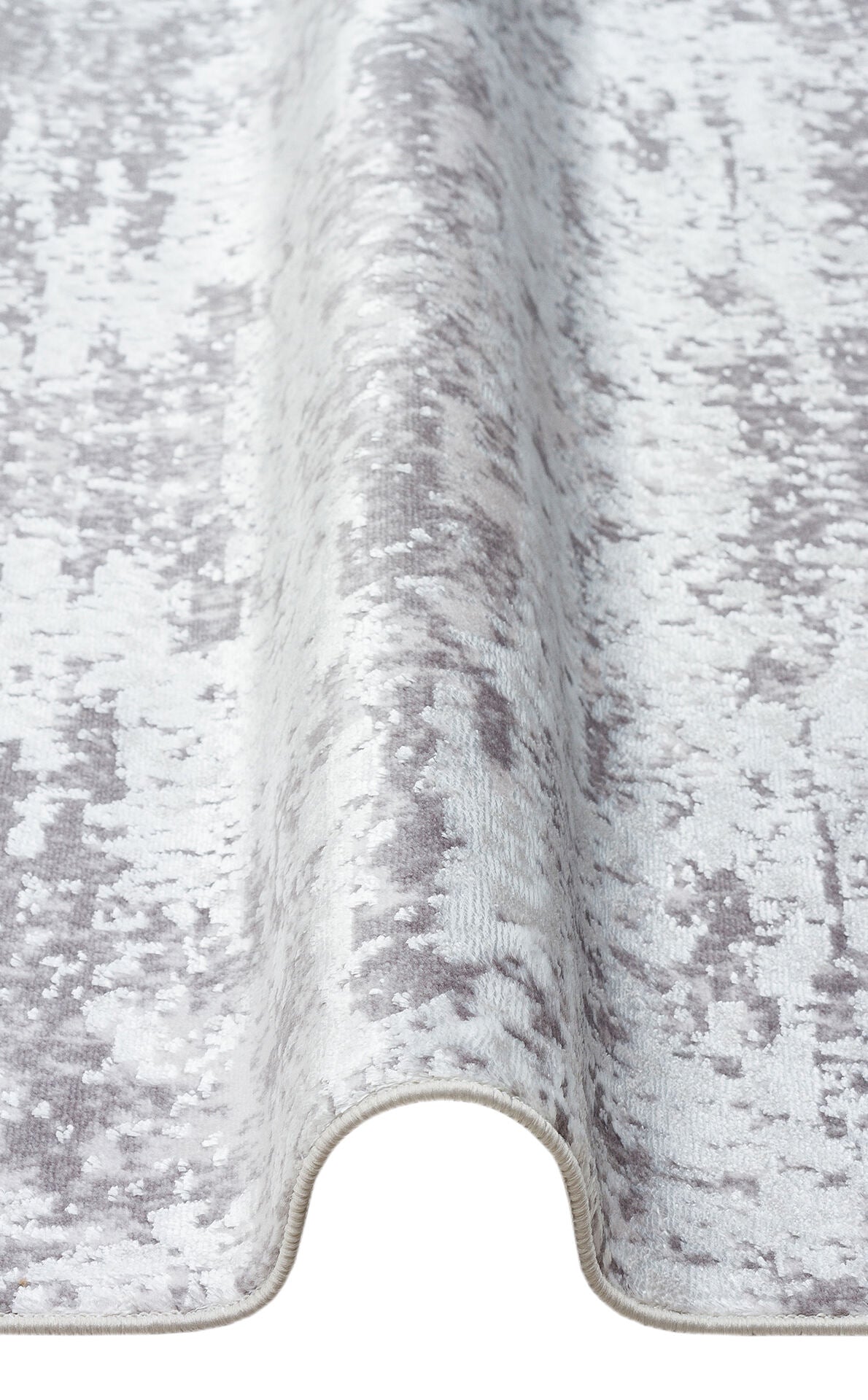ST 112 GREY - SATEEN - Yıkanabilir Kaymaz Tabanlı Hav Vermez Sık Dokuma Modern Halı