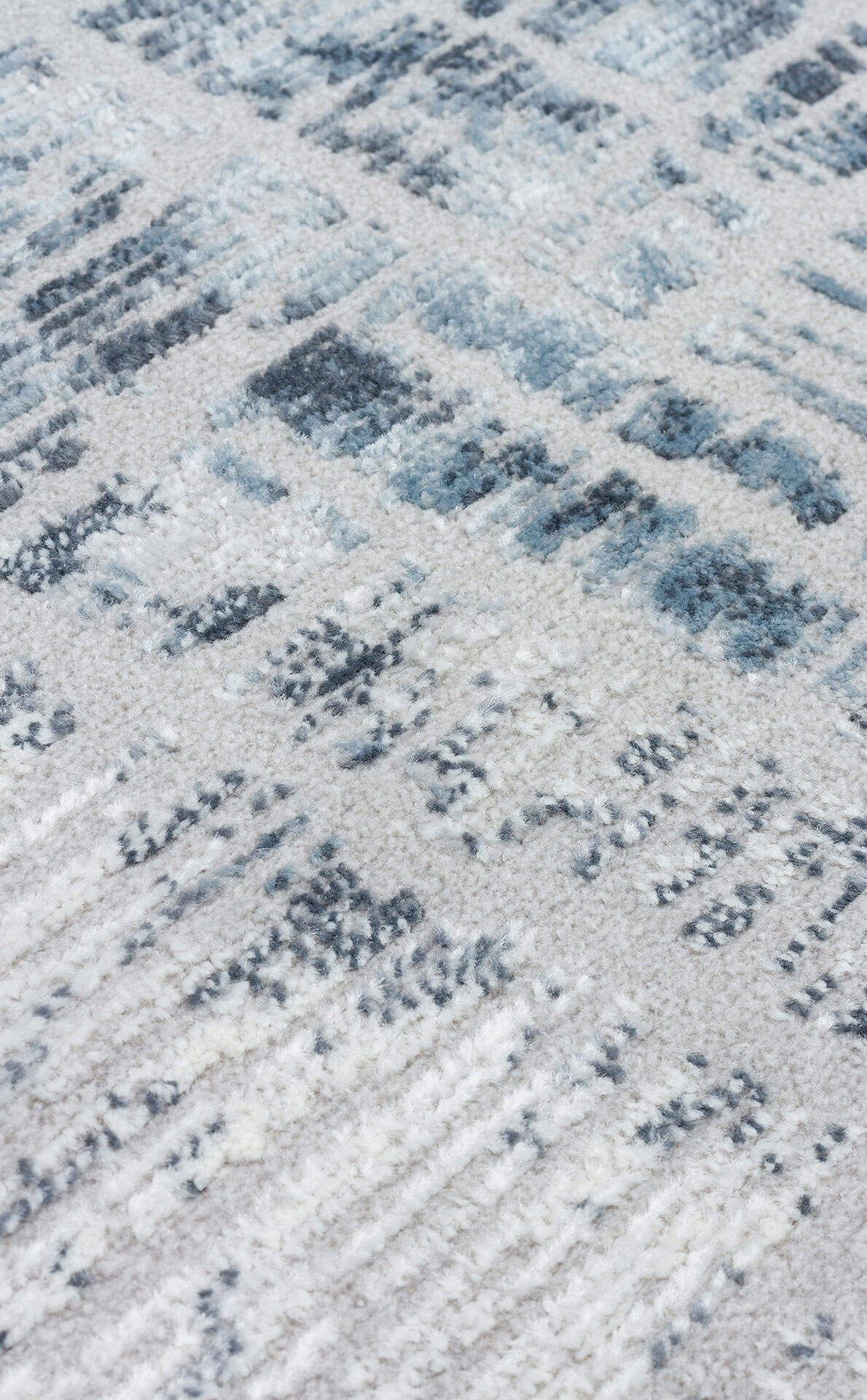 LGS 15 GREY BLUE - LAGOS - Hav Toz Vermez Eskitme Desenli Modern Makine Halısı