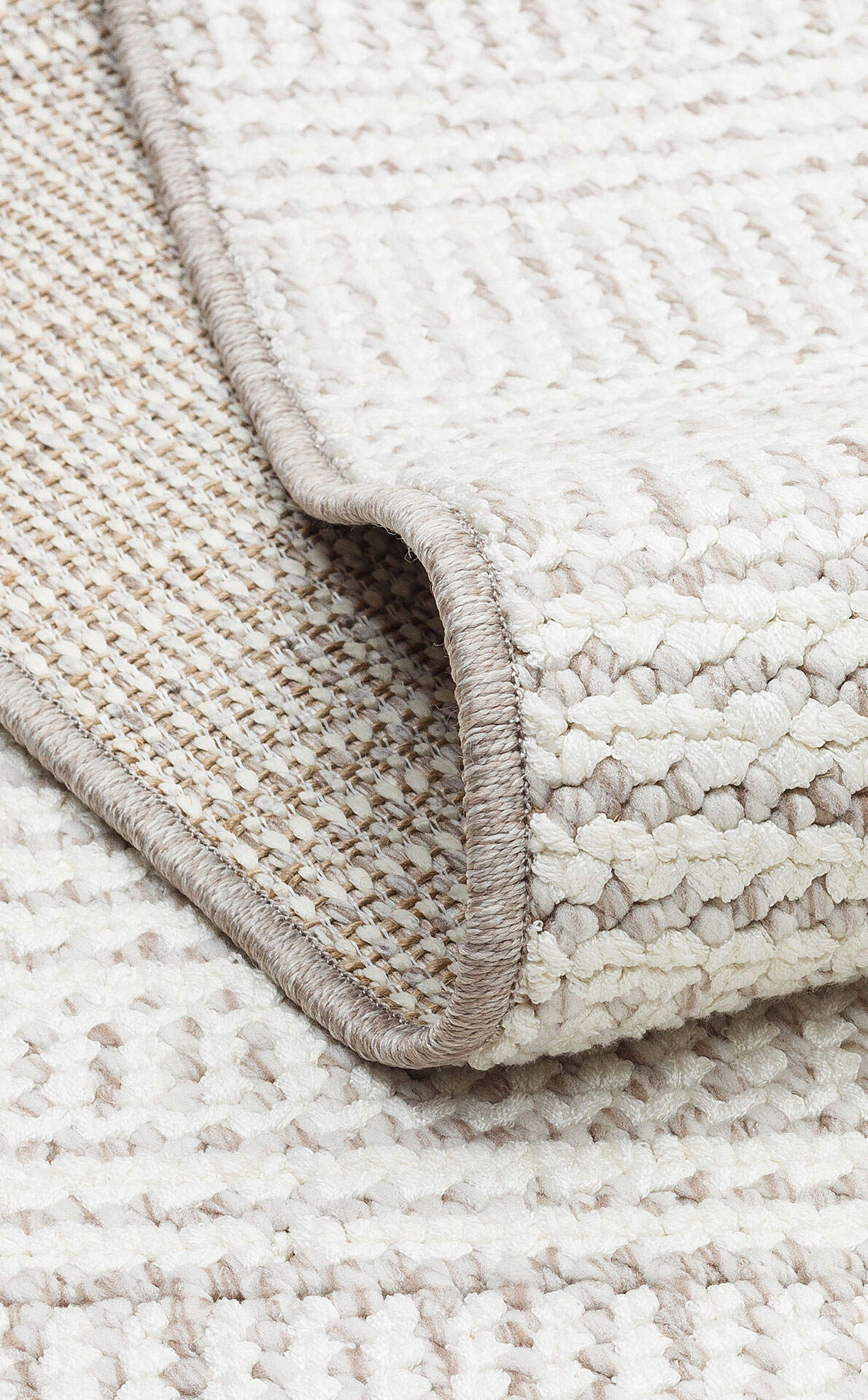 OSL 02 WHITE GREY - OSLO - Hav Toz Vermez Hasır Dokuma Modern Makine Halısı