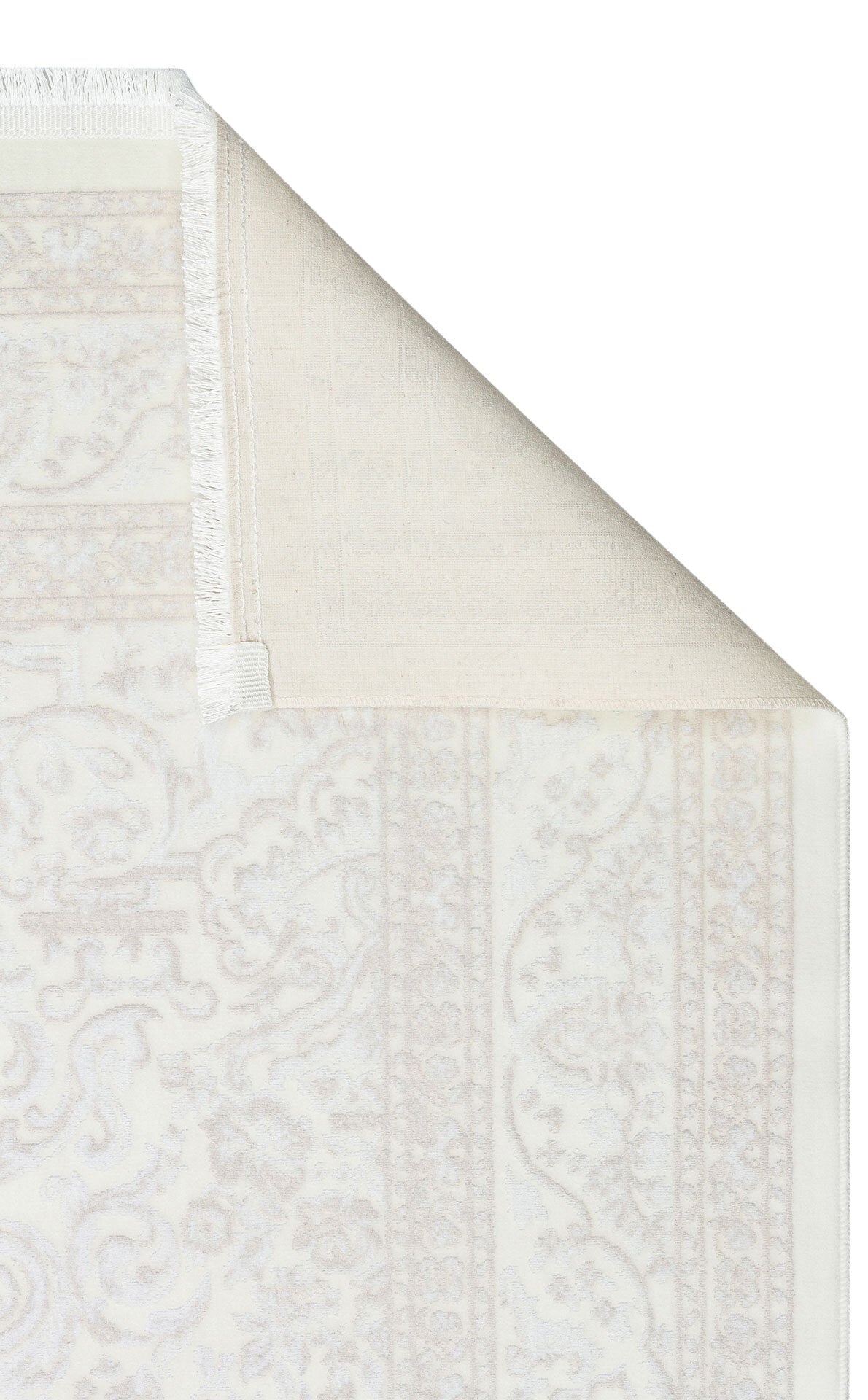 ST 18 WHITE XW - SATEEN - Hav Toz Vermez Yıkanabilir Kaymaz İnce Dokuma Modern Halı