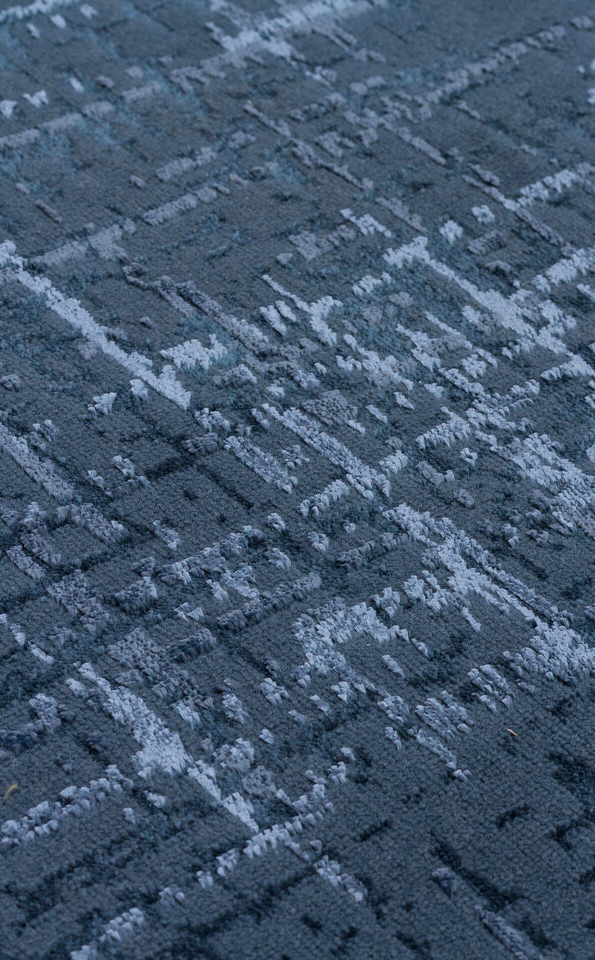 TOR 03 DENIM - TORINO - Sık Dokuma Dökümlü Yere Oturan Hav Toz Vermez Yıkanabilir Kaymaz Tabanlı Modern Halı