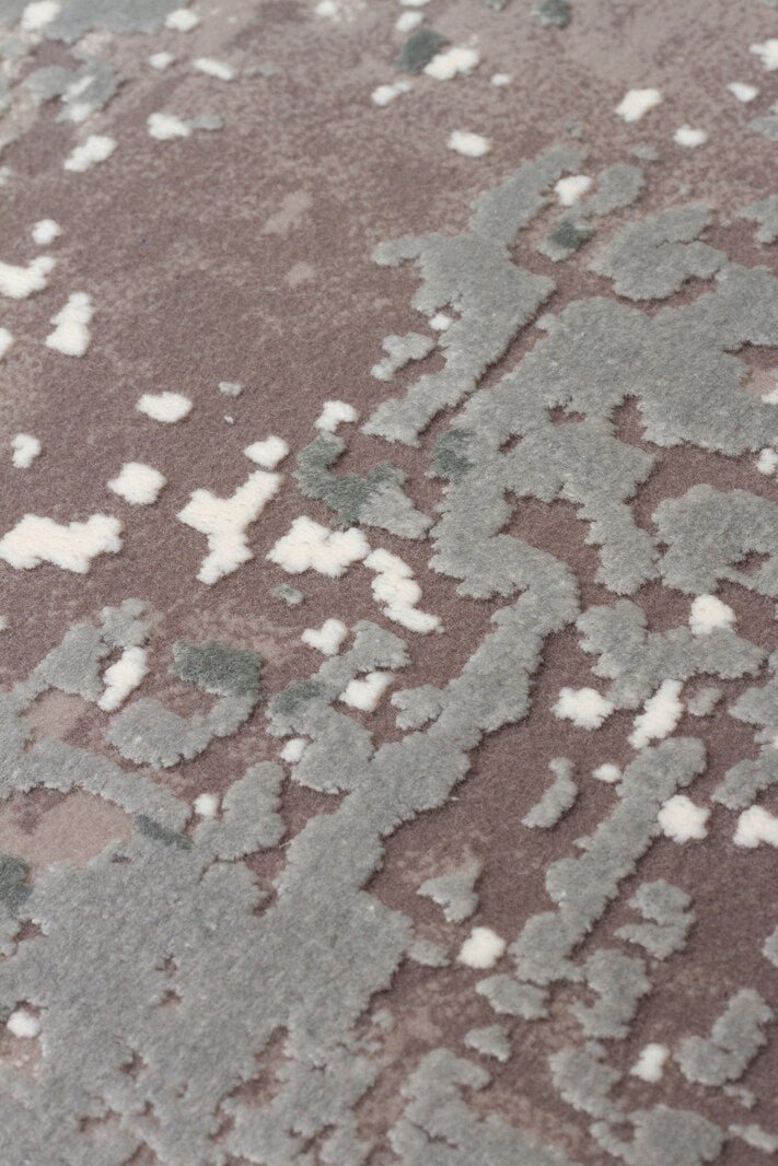 FRESCO XW FS 35 Gri Bej - Eskitme Dokulu Işıltılı Salon Halısı