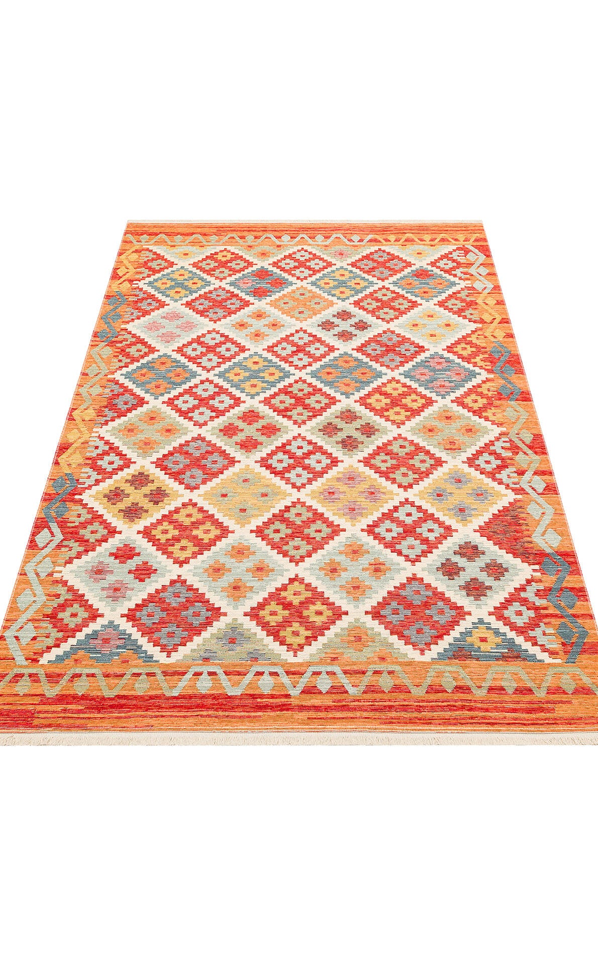 Nomad NMD 05 Toprak - Çift Taraflı Yıkanabilir Kilim | Otantik Kilim
