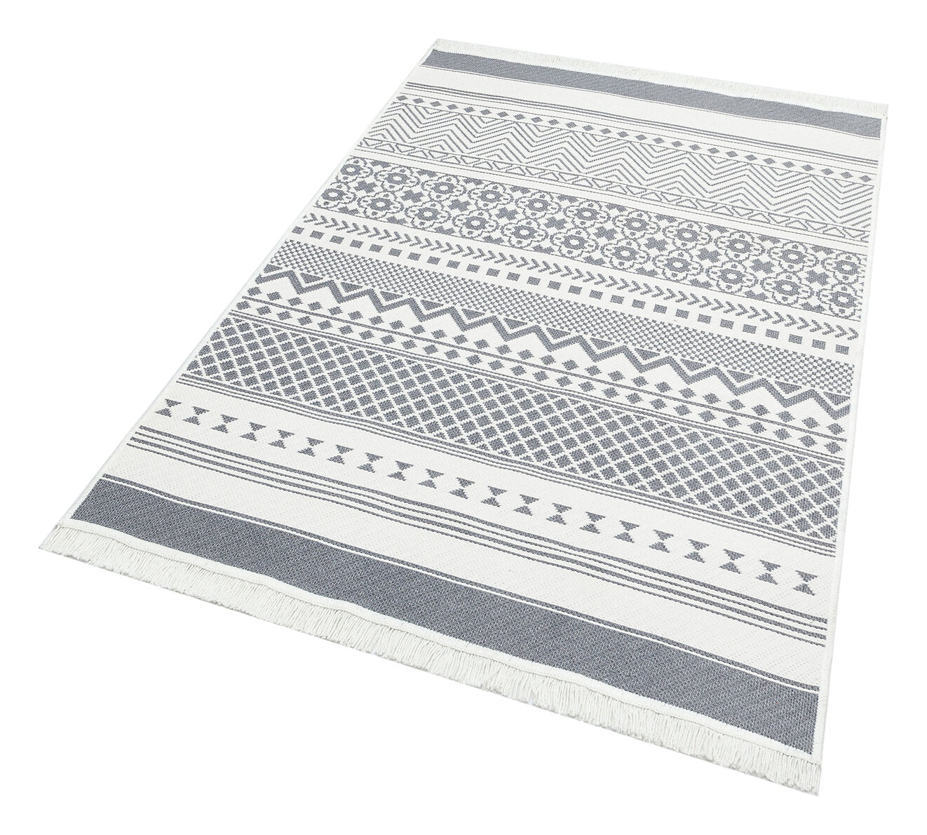 Arya AR 07 Gri - Yıkanabilir Çift Taraflı Modern Dokuma Kilim