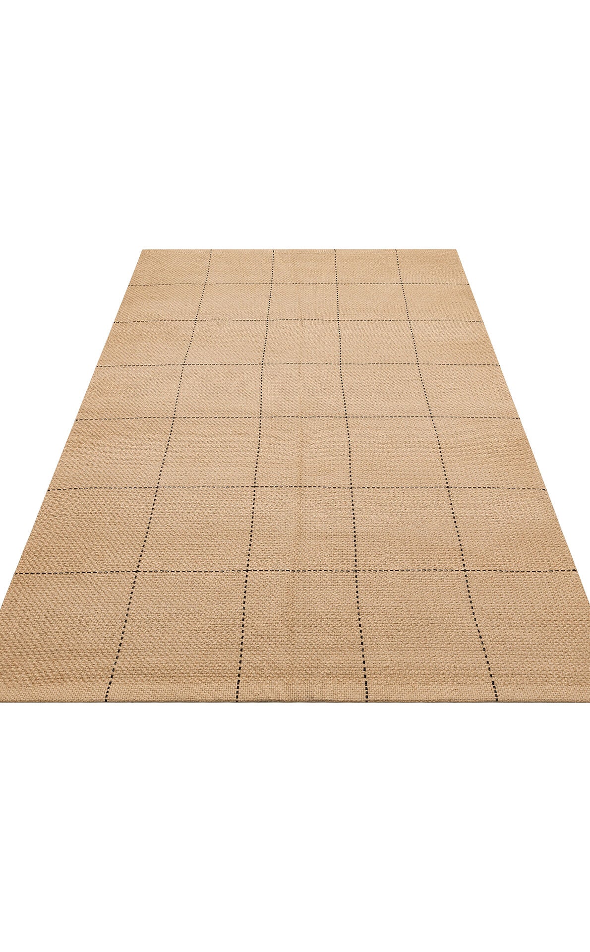 DLH 01 BLACK - DELHİ - Jüt ve Pamuk ile Üretilen Çift Taraflı Modern Kilim