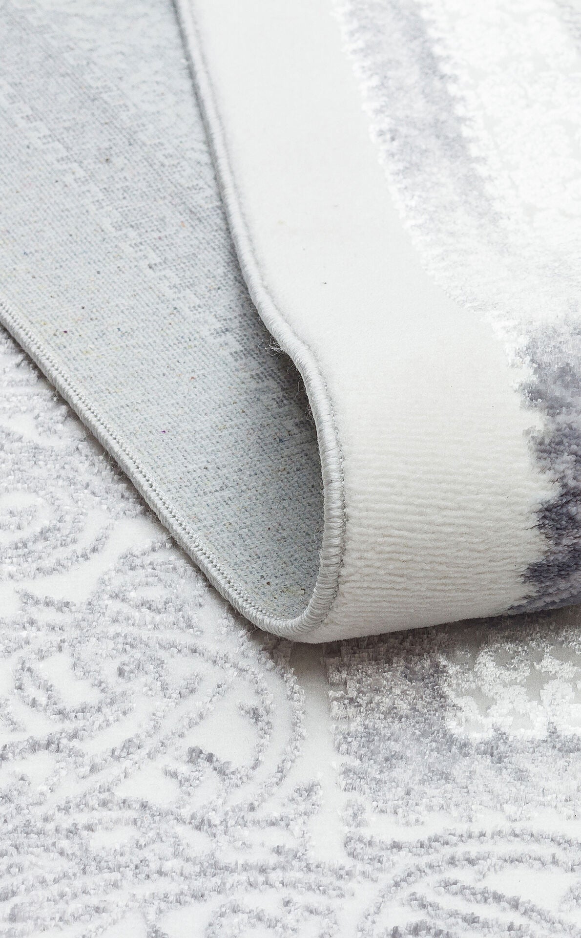 ST 102 GREY XW - SATEEN - Hav Toz Vermez Yıkanabilir Kaymaz İnce Dokuma Modern Halı