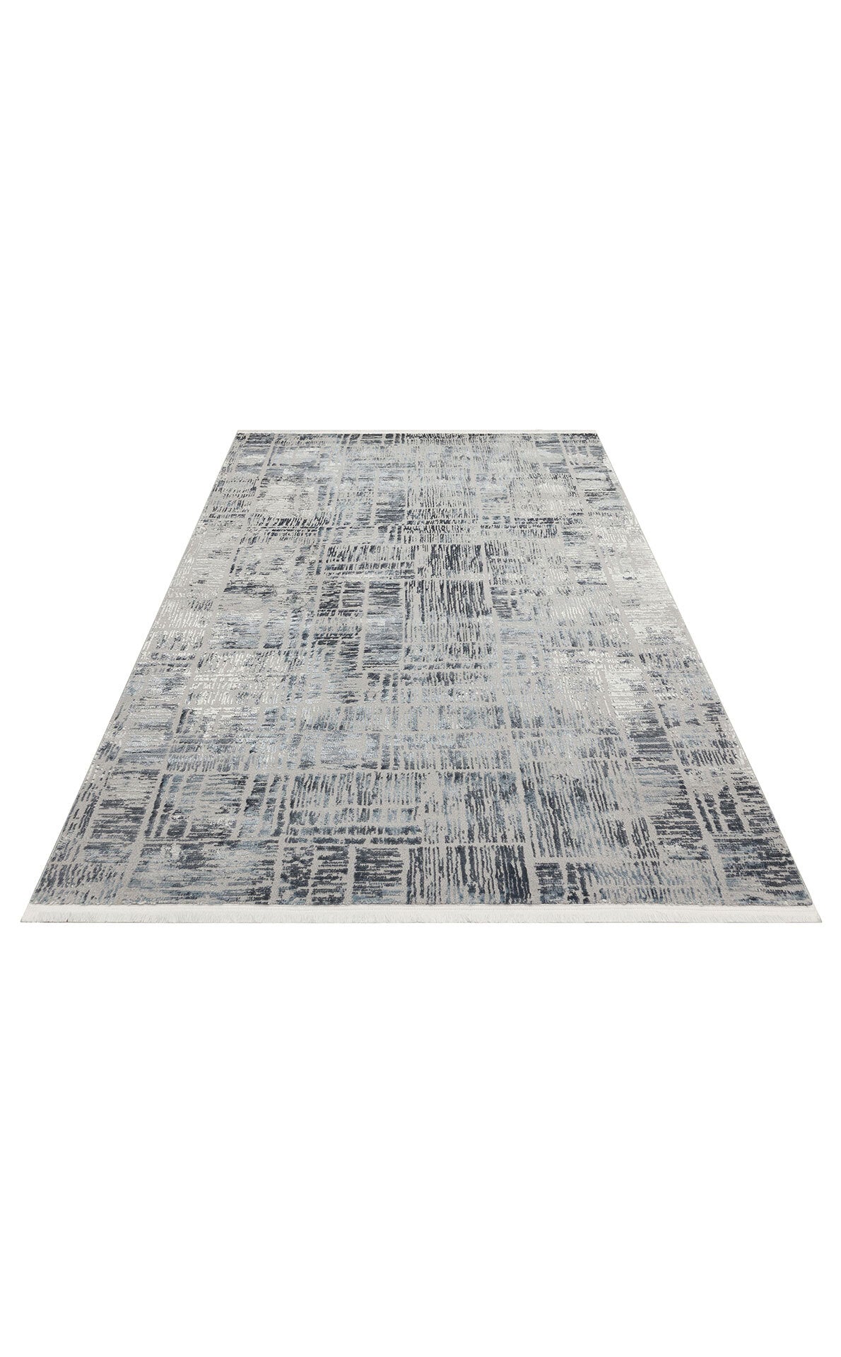 LGS 15 GREY BLUE - LAGOS - Hav Toz Vermez Eskitme Desenli Modern Makine Halısı