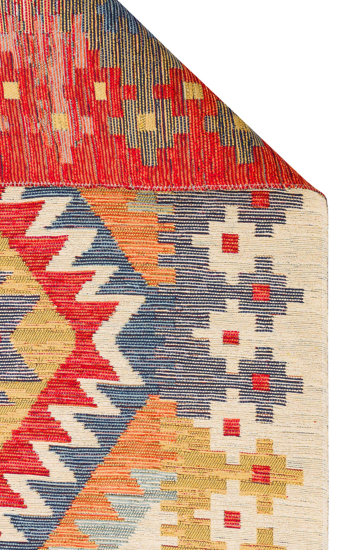 Nomad NMD 09 Çok Renkli - Çift Taraflı Yıkanabilir Kilim | Otantik Kilim