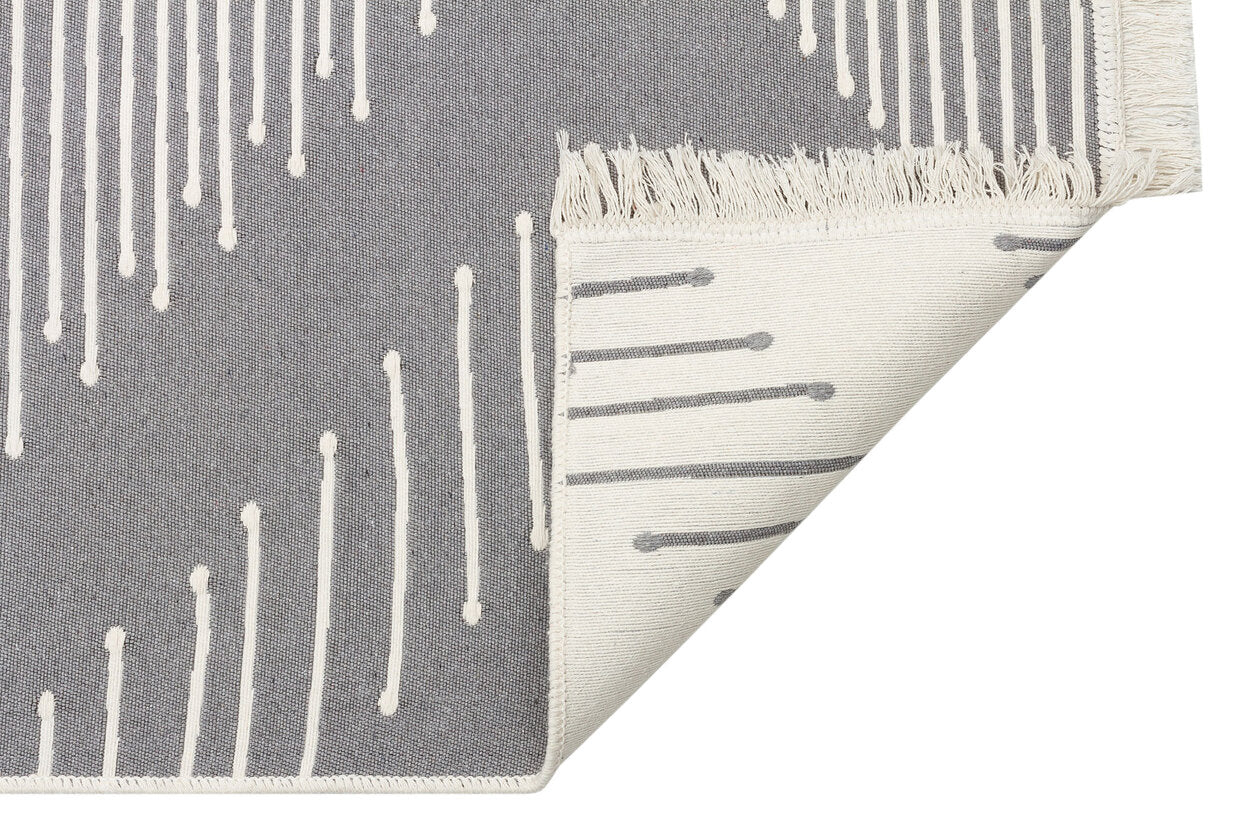 Arya AR 15 Gri - Yıkanabilir Çift Taraflı Modern Dokuma Kilim