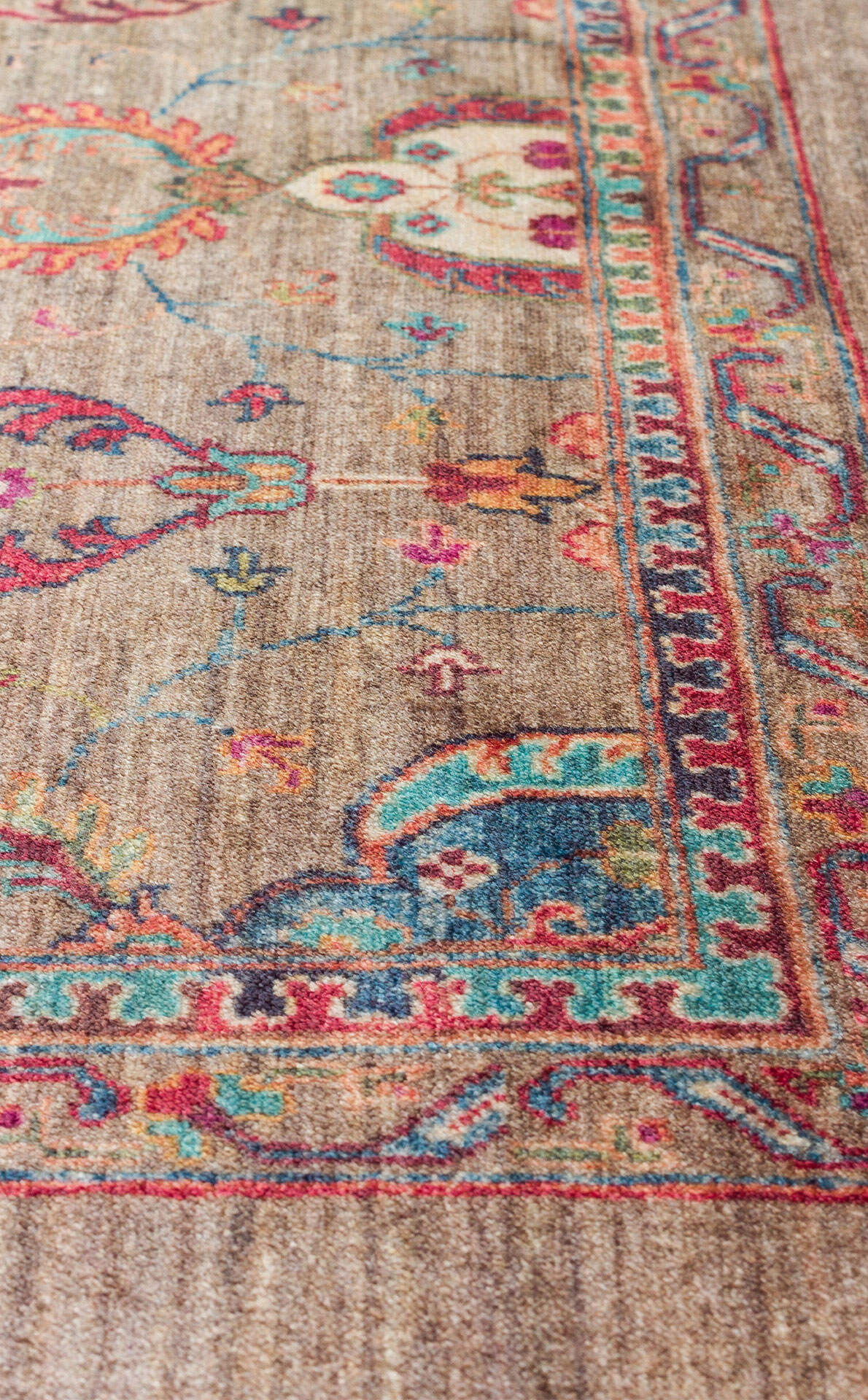 Antıque ATK 07 Olıve - Yıkanabilir Kaymaz Antik Desenli Otantik Kilim