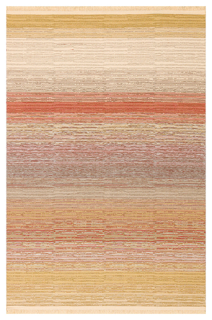 Kutnu Kilim KTN 02 Natural Ombre Renk Geçişli Çift Taraflı Yıkanabilir Hav Vermez Salon Kilimi