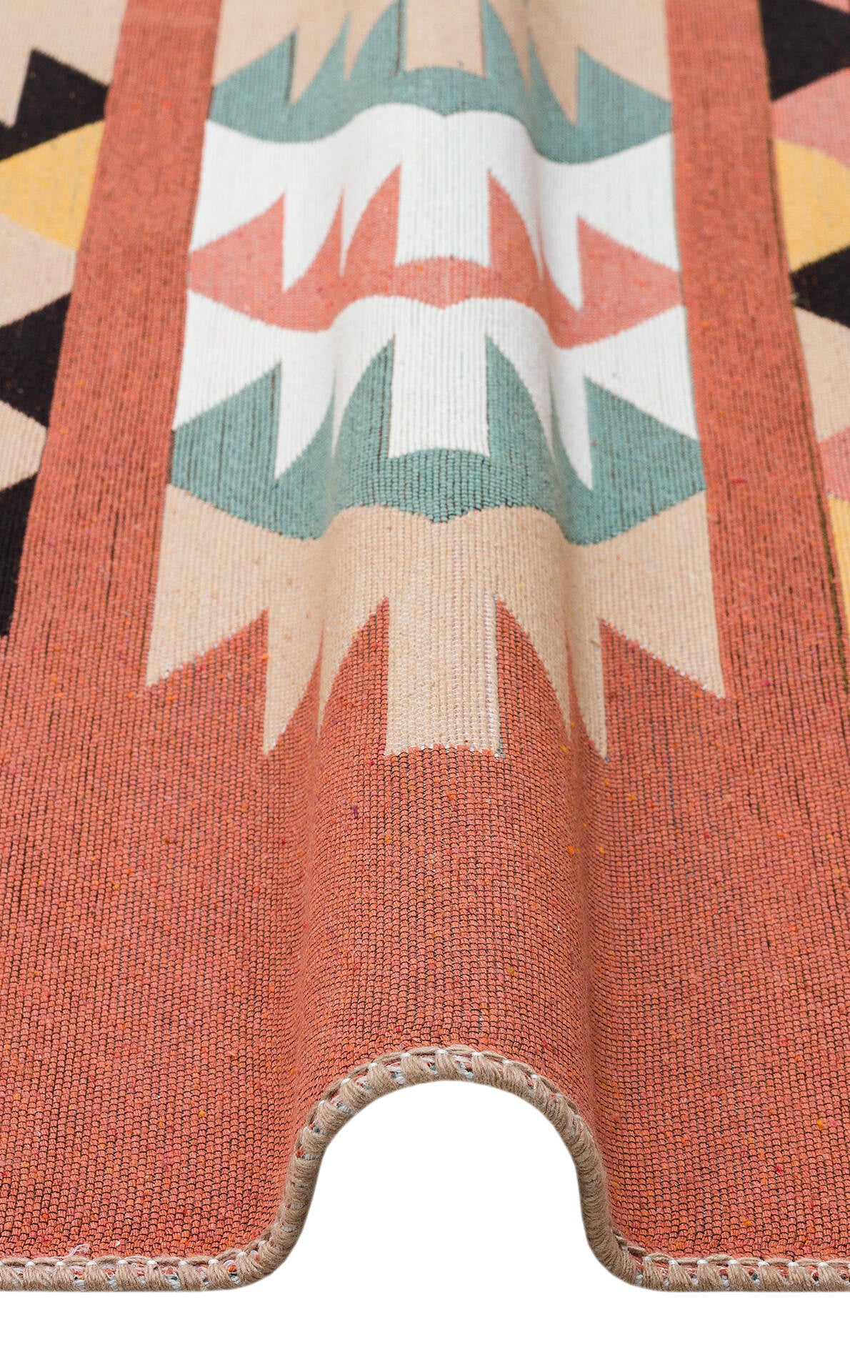 Arya AR 39 Çok Renkli - Yıkanabilir Çift Taraflı Modern Dokuma Kilim