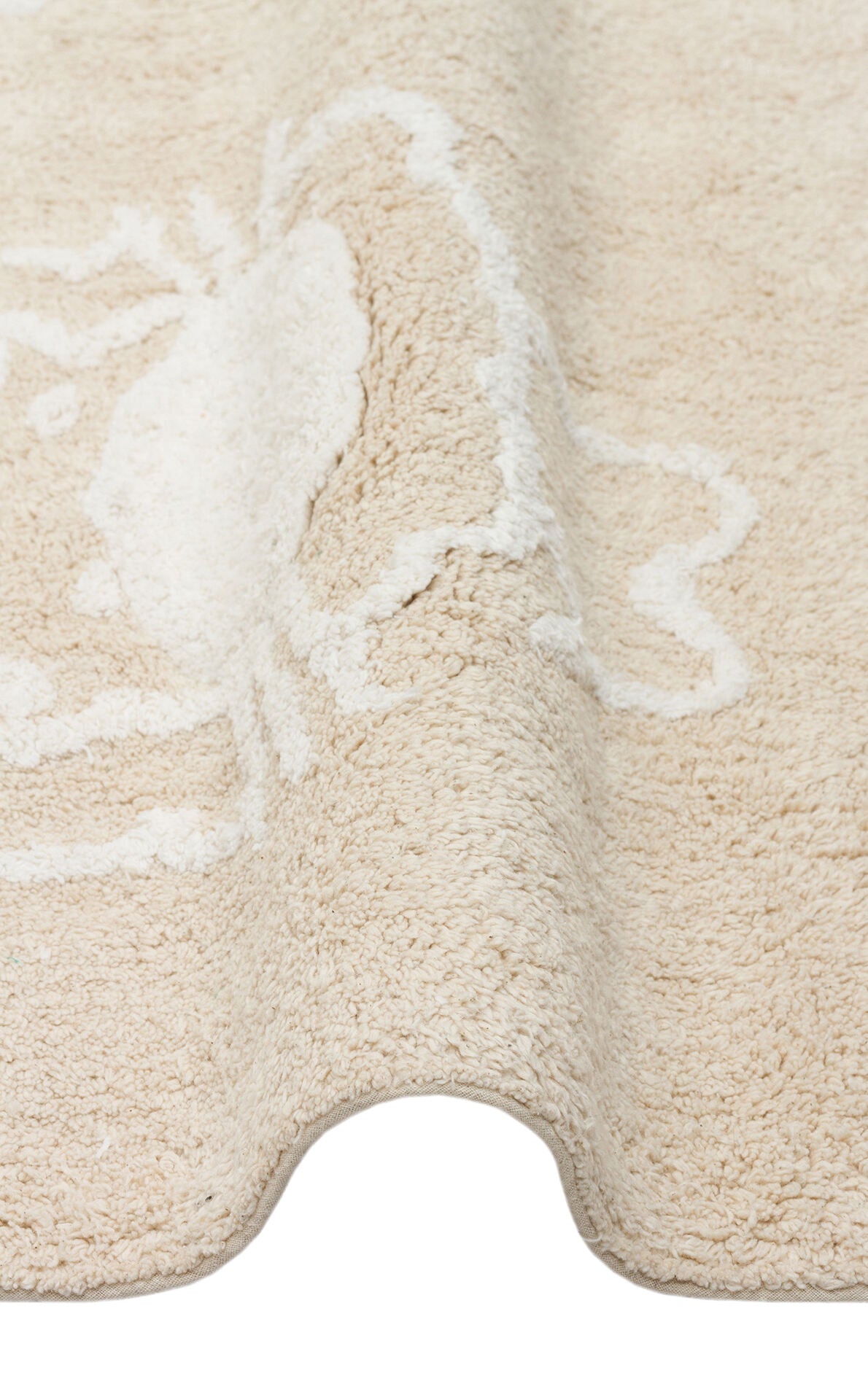 Cotton Boon CBN 16 Bej - Yıkanabilir Kaymaz Naturel Pamuk Bebek Halısı