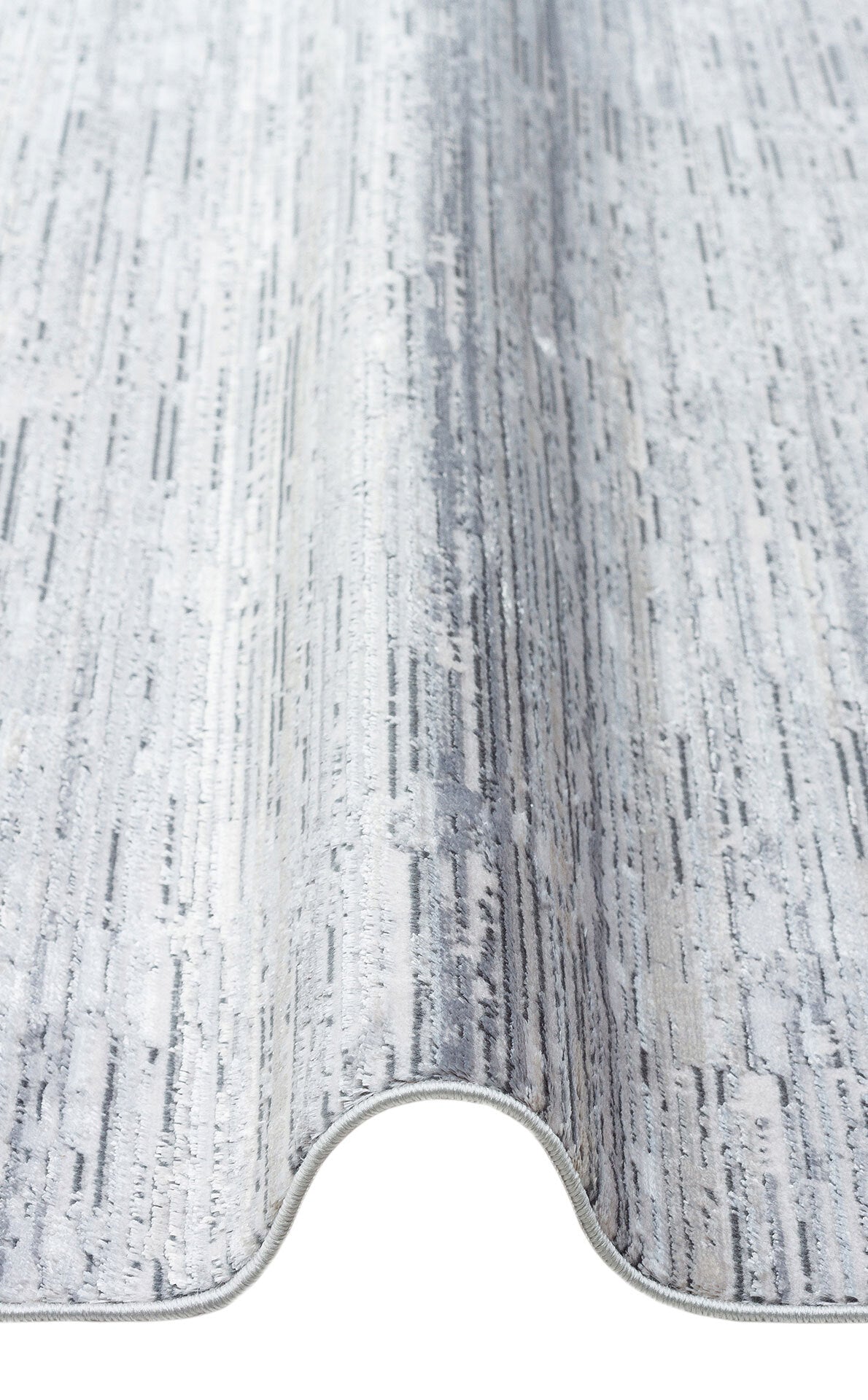 ST 107 DARK GREY - SATEEN - Yıkanabilir Kaymaz Tabanlı Hav Vermez Sık Dokuma Modern Halı