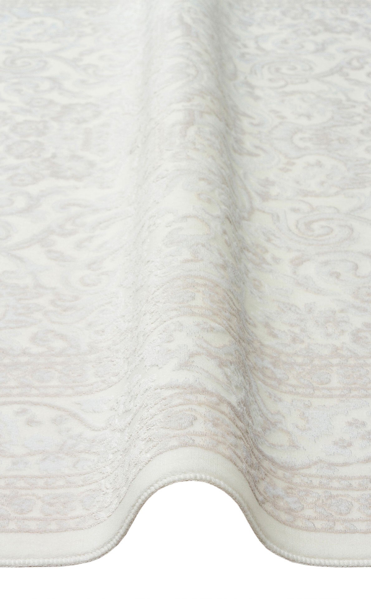 ST 18 WHITE XW - SATEEN - Hav Toz Vermez Yıkanabilir Kaymaz İnce Dokuma Modern Halı