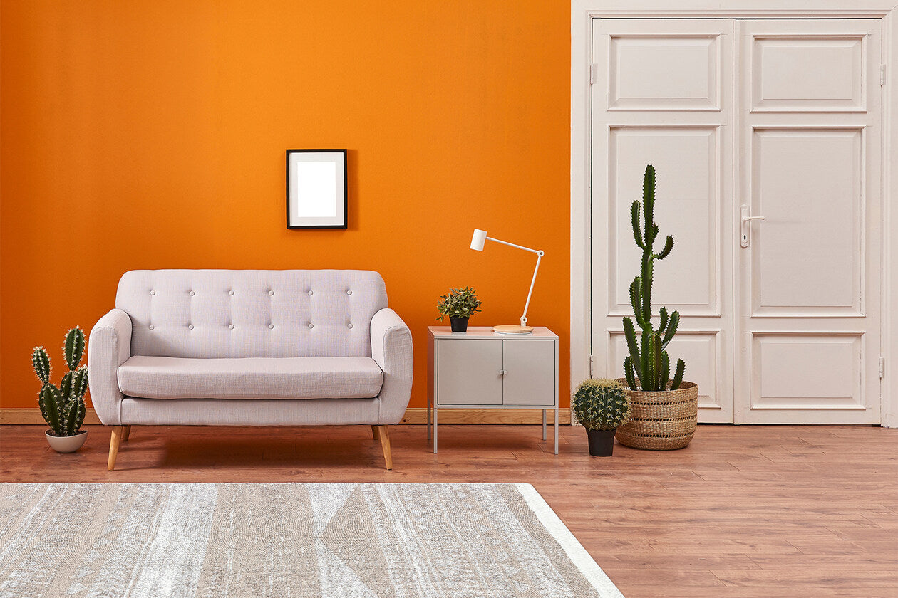 Arya AR 06 Naturel - Yıkanabilir Çift Taraflı Modern Dokuma Kilim