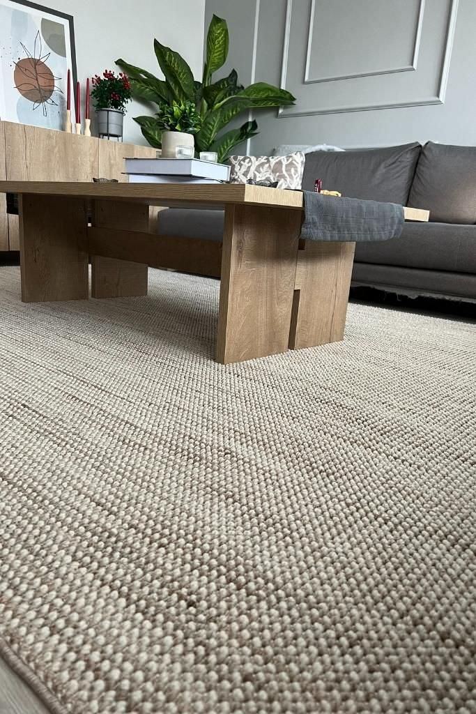 Gala 2202 Bej - Modern Bukle Halı Salon Halısı