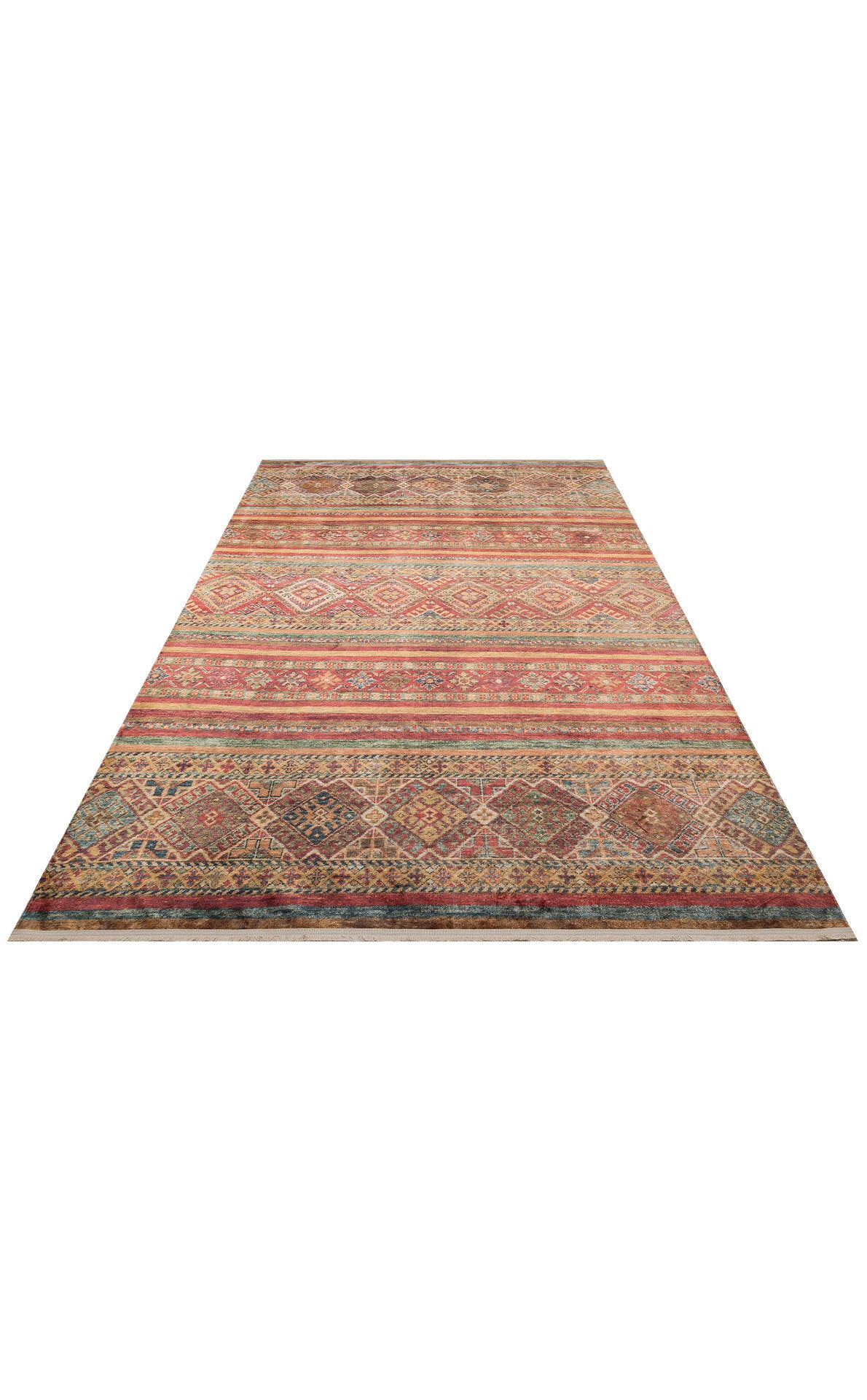 Antıque ATK 05 Çok Renkli - Yıkanabilir Kaymaz Antik Desenli Otantik Kilim