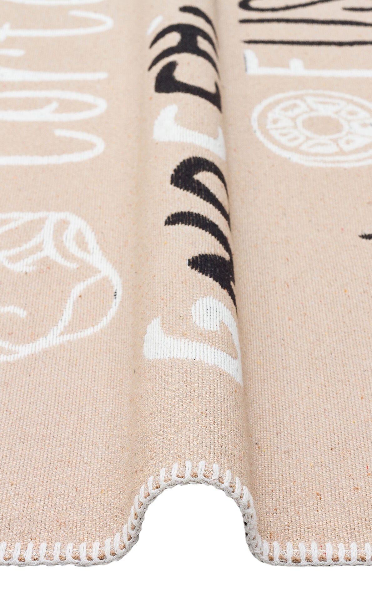 Arya AR 04 Bej Beyaz - Yıkanabilir Çift Taraflı Modern Dokuma Kilim