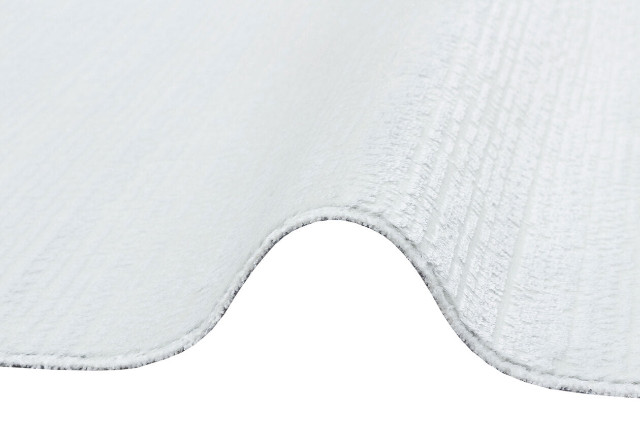ST 09 WHITE XW - SATEEN - Hav Toz Vermez Yıkanabilir Kaymaz İnce Dokuma Modern Halı