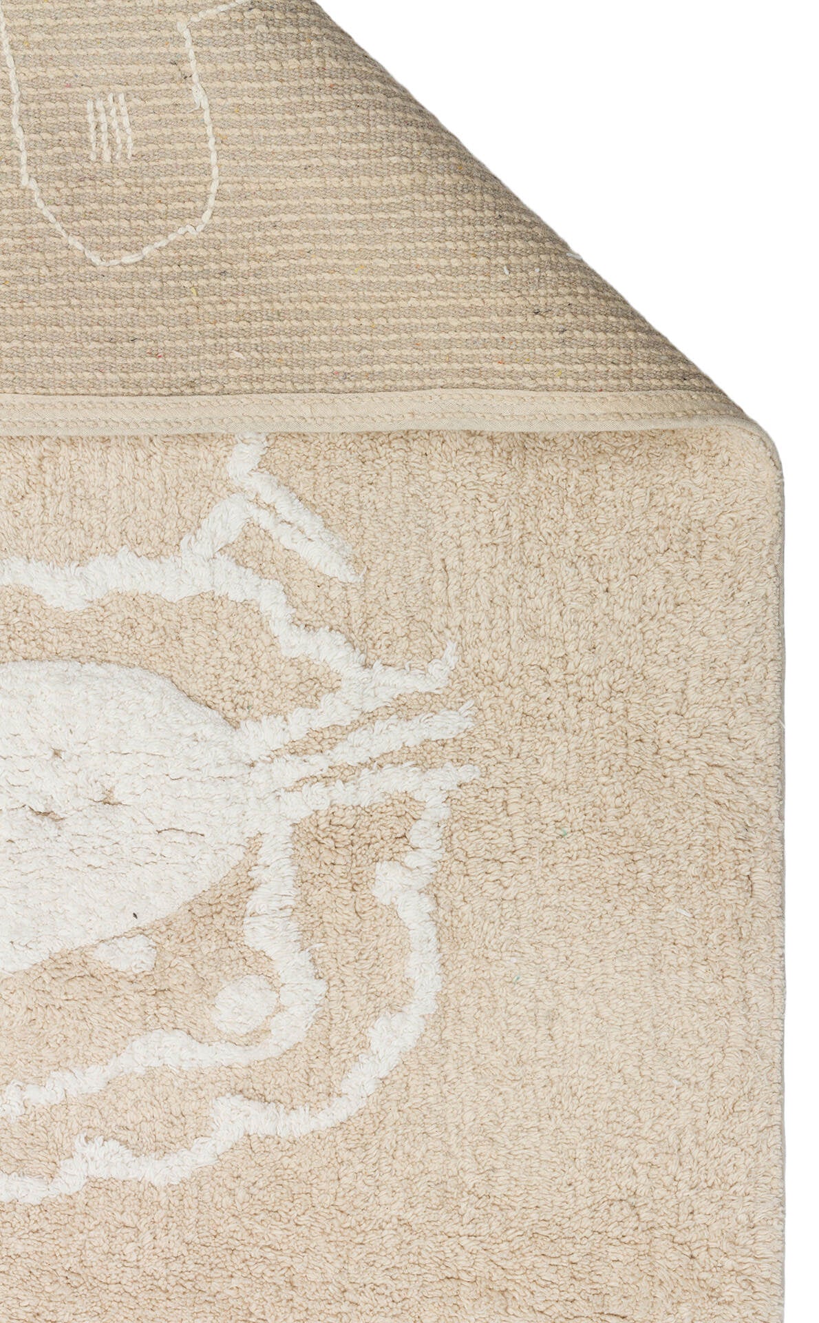 Cotton Boon CBN 16 Bej - Yıkanabilir Kaymaz Naturel Pamuk Bebek Halısı