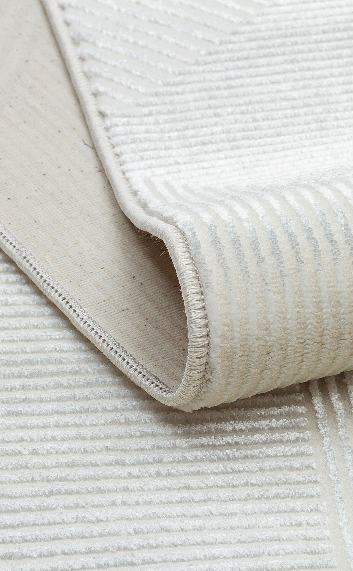 ST LUX 01 CREAM - SATEEN LUX - Hav Toz Vermez Modern Halı