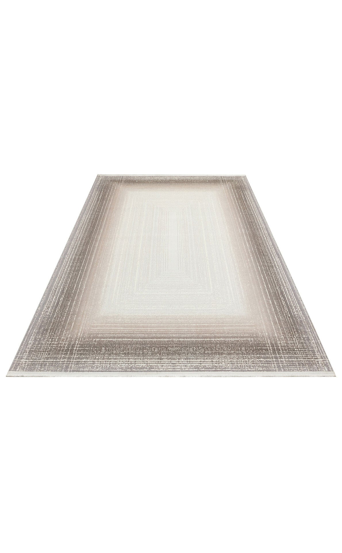 ST 105 BEIGE - SATEEN - Yıkanabilir Kaymaz Tabanlı Hav Vermez Sık Dokuma Modern Halı