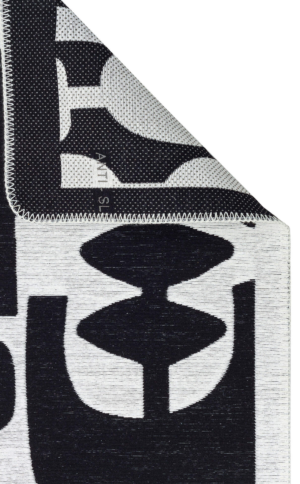 Arya Neo ARN 07 Beyaz Siyah - Yıkanabilir Çift Taraflı Modern Dokuma Kilim