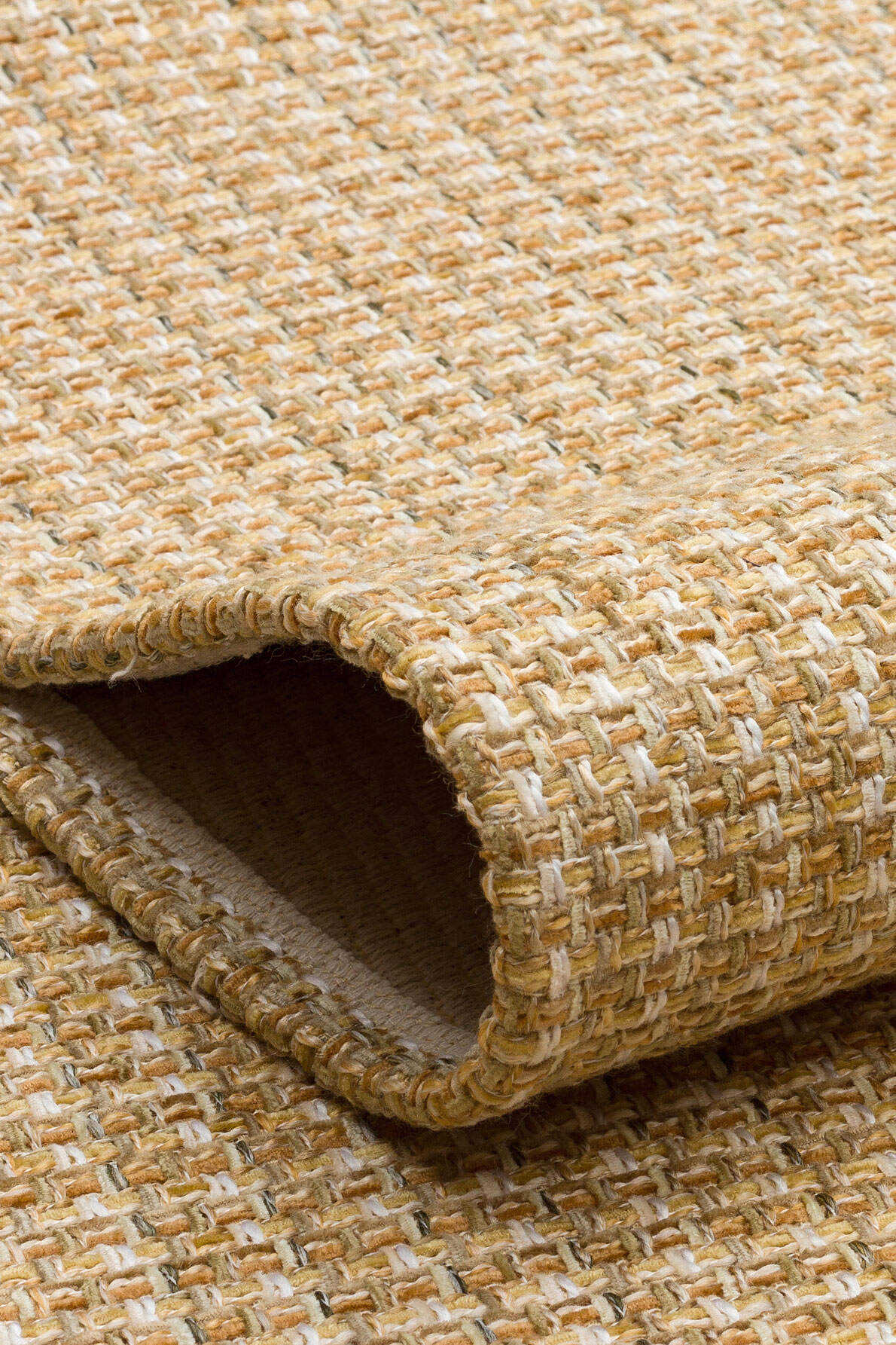 BRK 01 NATURAL BEIGE - BROOKLYN - Hasır Görünümlü Kaymaz Renkli Dokuma Modern Kilim