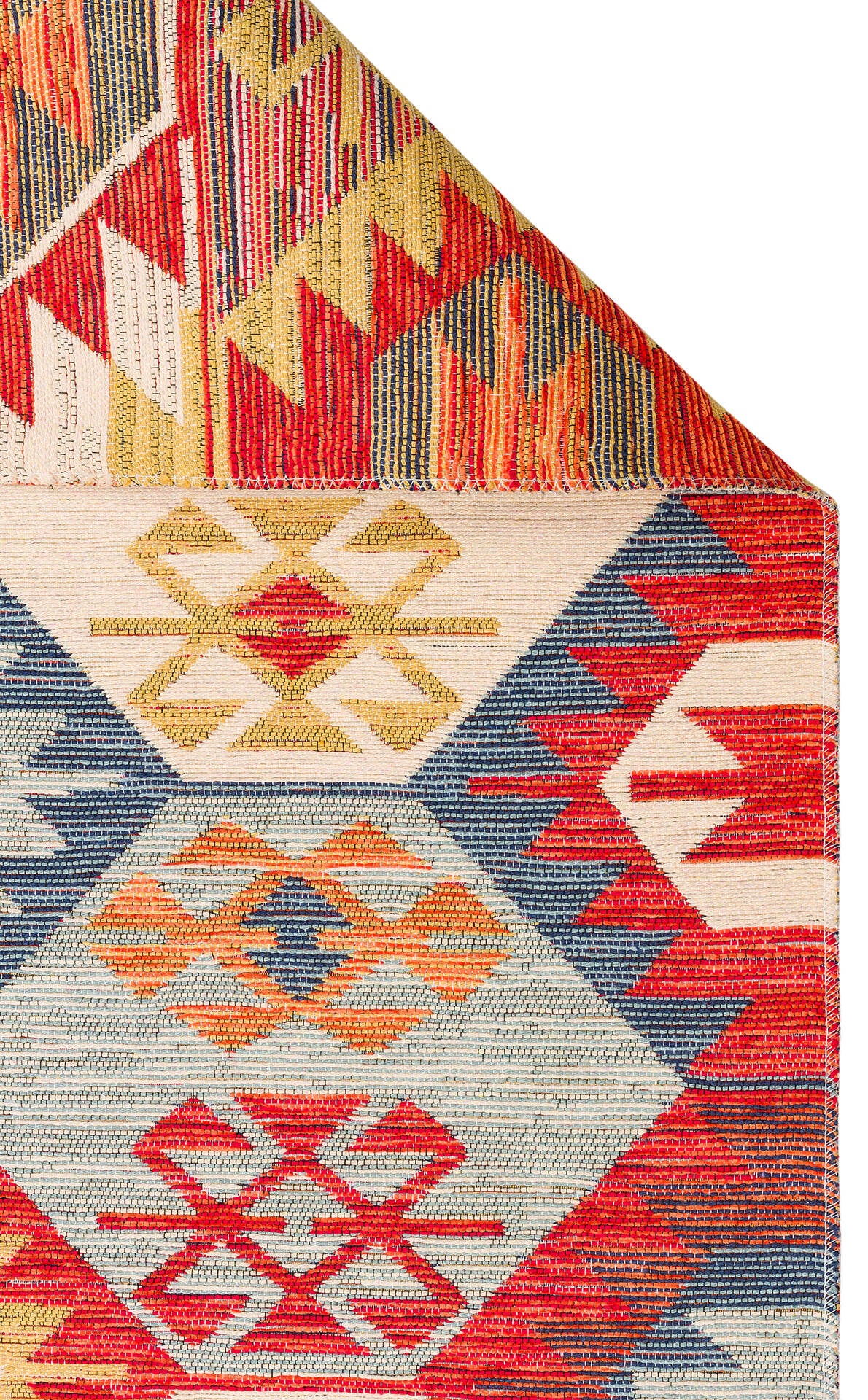 Nomad NMD 01 Çok Renkli - Çift Taraflı Yıkanabilir Kilim | Otantik Kilim