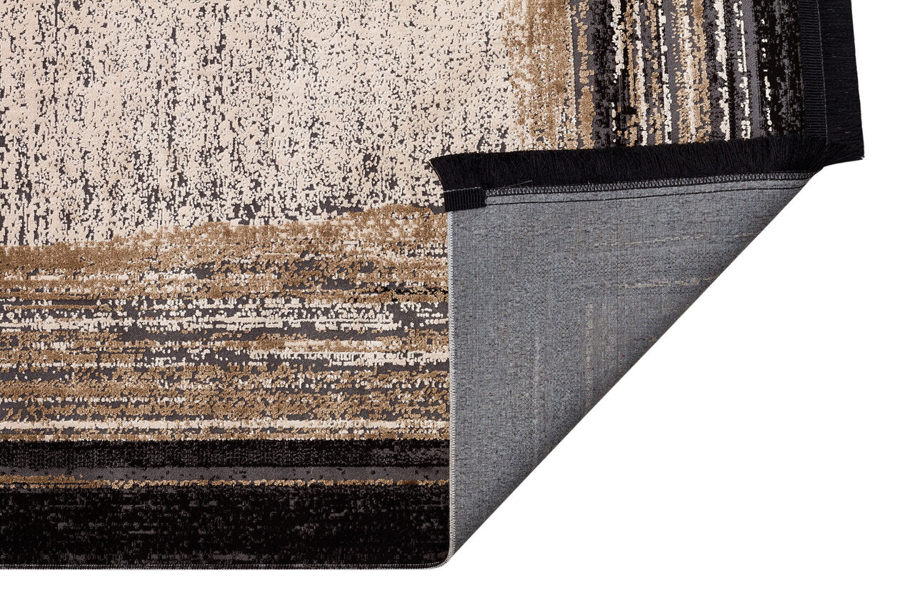 ST 15 BLACK VIZON XW - SATEEN - Hav Toz Vermez Yıkanabilir Kaymaz İnce Dokuma Modern Halı