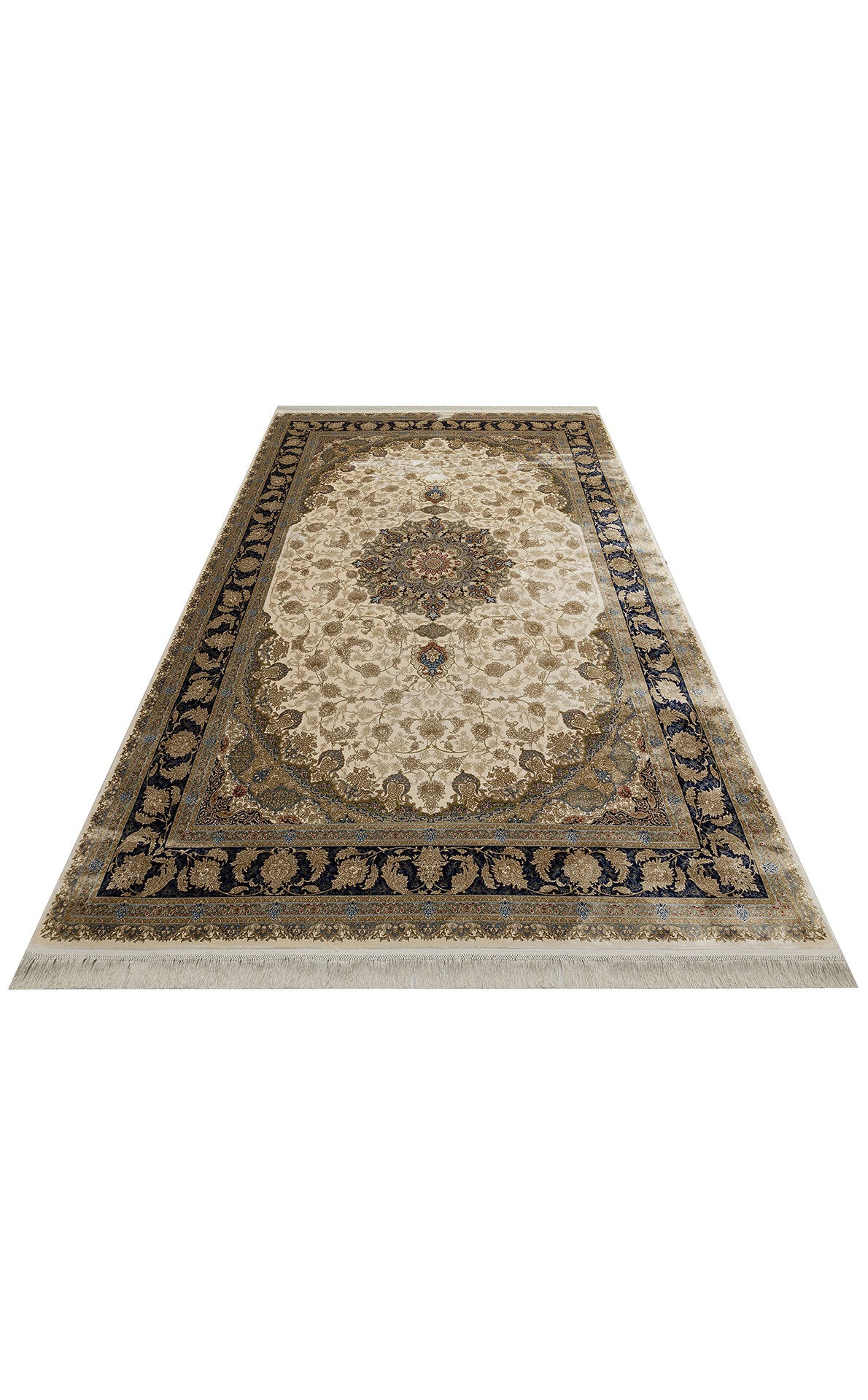 Isfahan Seccade ISF 04 Krem - Viskon Klasik Desenli Seccade Sık Dokuma Seccade