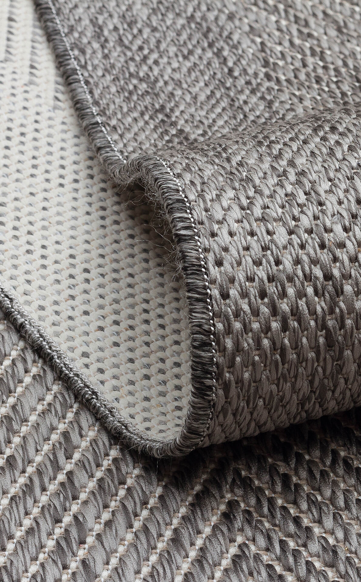 Mono MNO 02 Gri -Yıkanabilir Kaymaz Kilim Halı